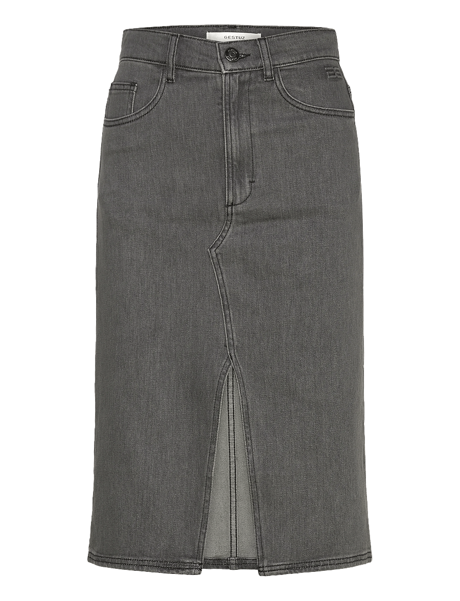 Gestuz - DeniaGZ HW midi skirt - teksaseelikud - black - 0