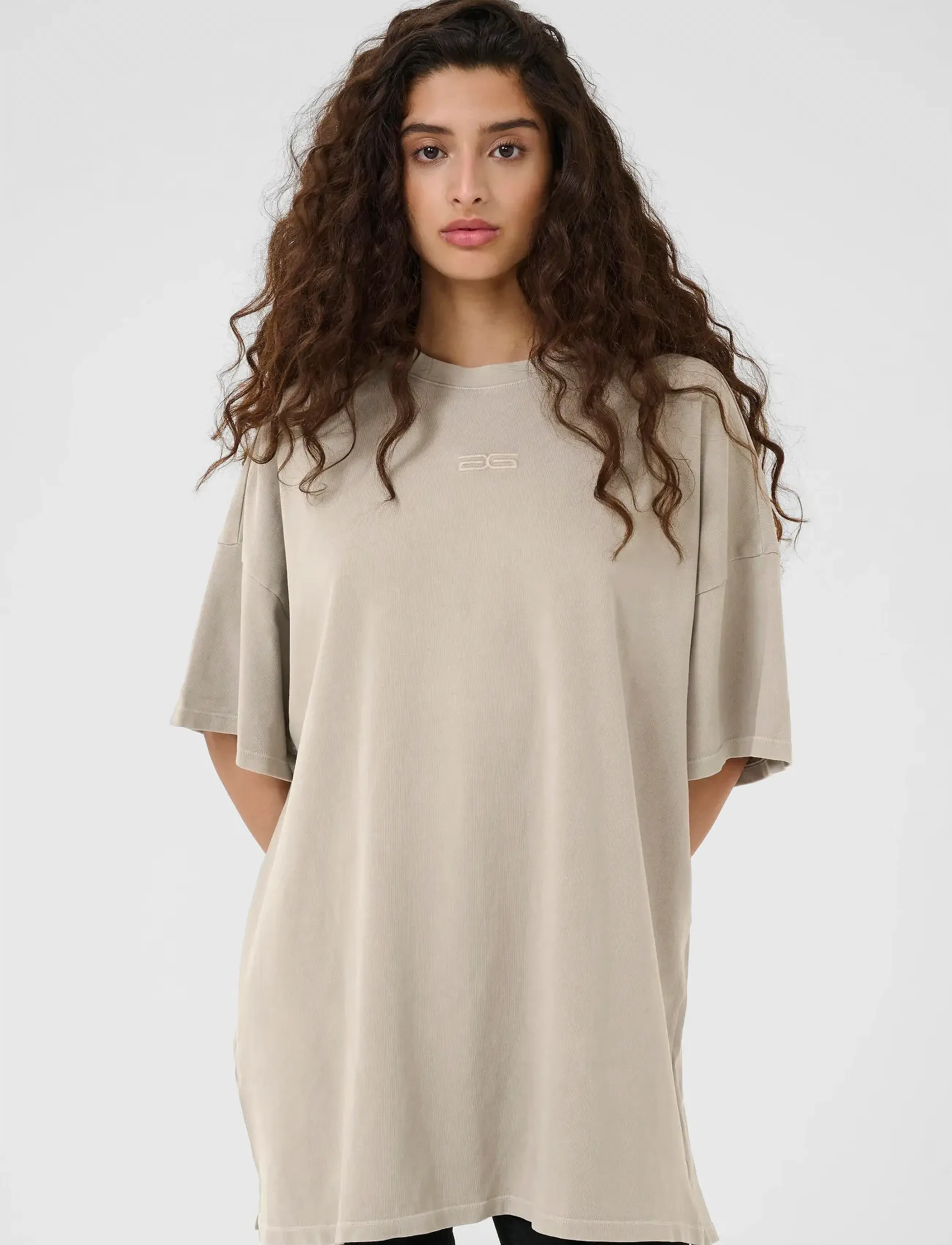 Gestuz Jiogz Oversize Tee, Damen, Oversized T-Shirt, Grau, Gr.M