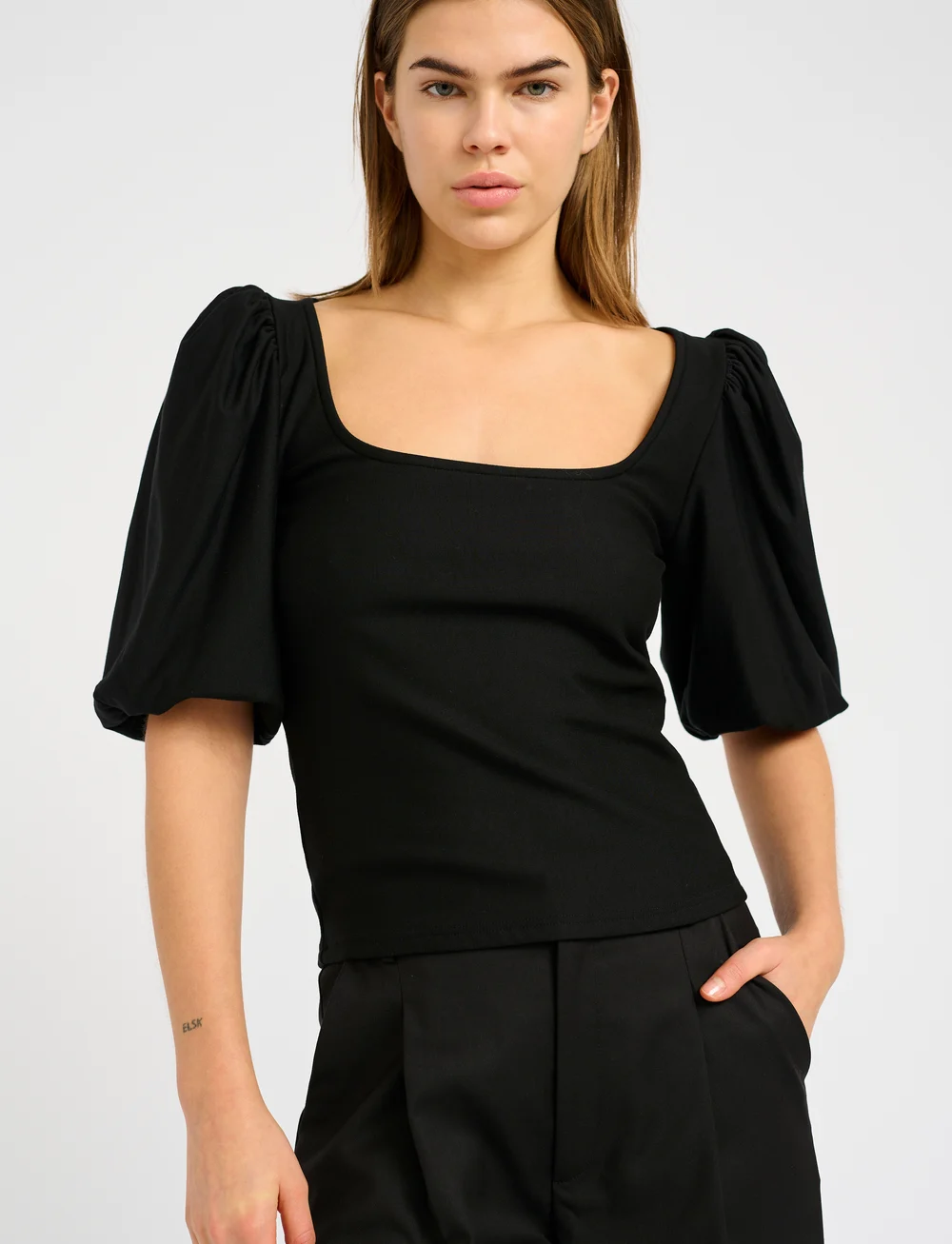 Gestuz - RifaGZ balloon top - t-shirts - black - 0