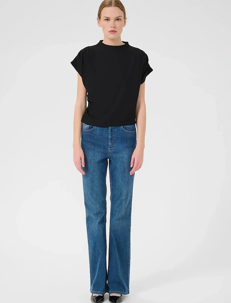 Gestuz - RifaGZ tee NOOS - kortærmede bluser - black - 3