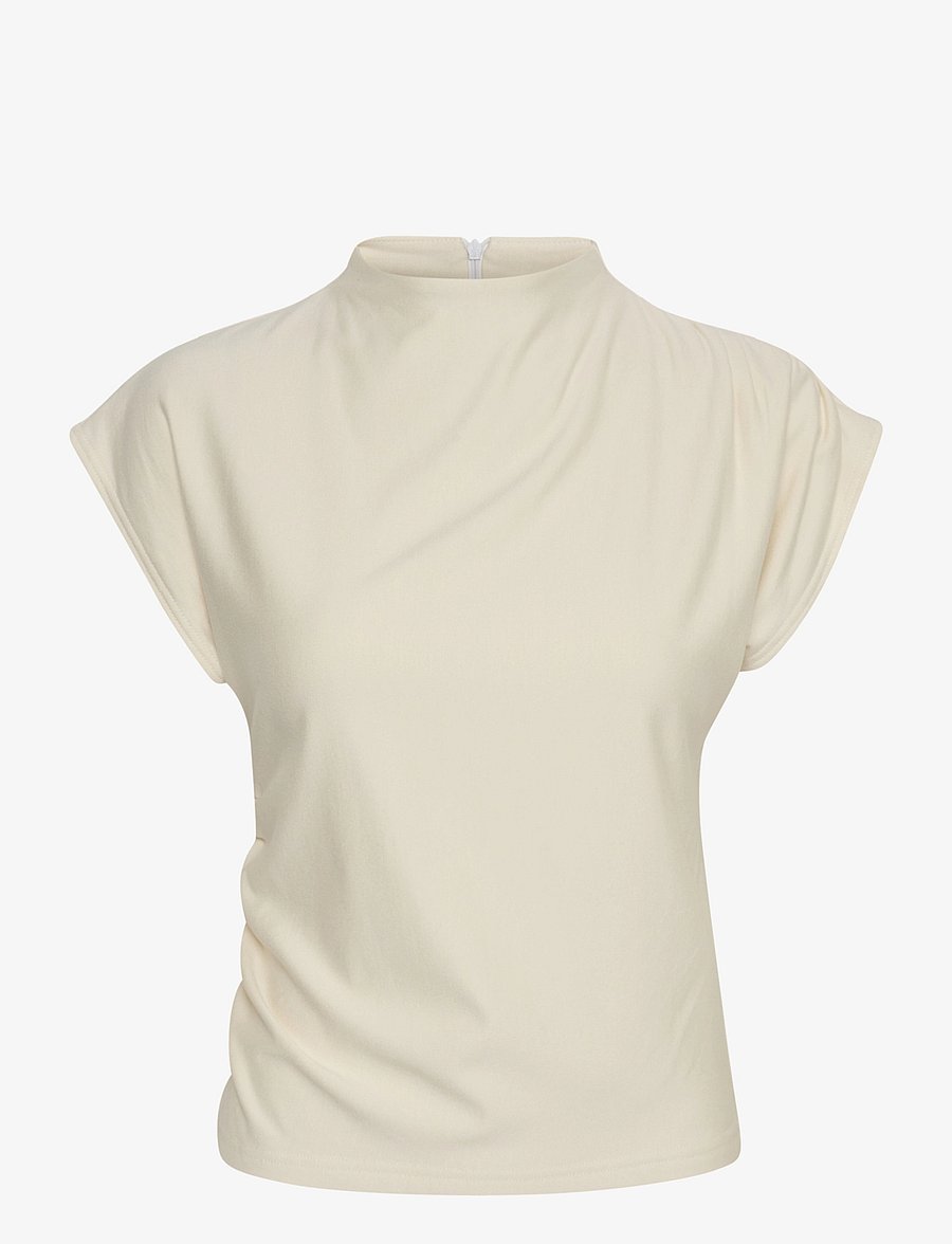 Gestuz - RifaGZ tee NOOS - kortärmade blusar - egret - 1
