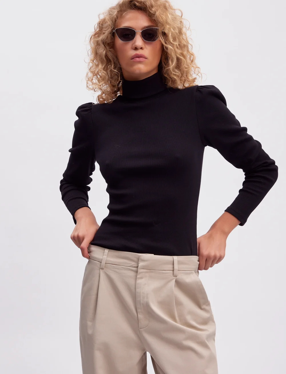 Gestuz - DrewGZ rollneck puff NOOS - rollkragenpullover - black - 0