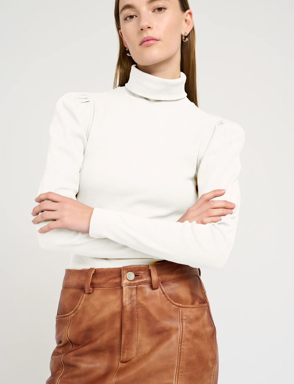 Gestuz - DrewGZ rollneck puff NOOS - rullekraver - egret - 0