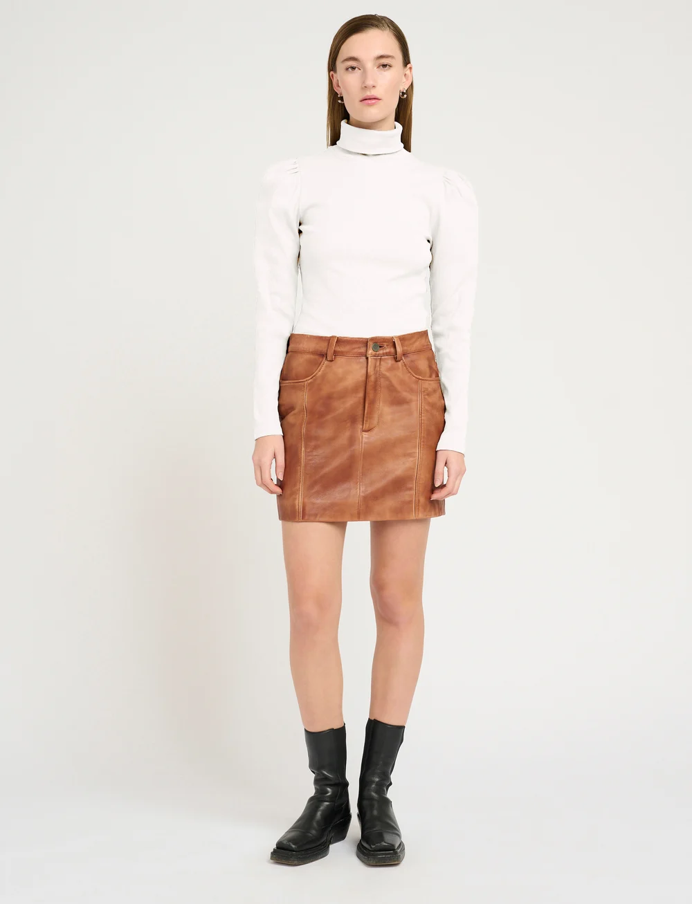 Gestuz - DrewGZ rollneck puff NOOS - rullekraver - egret - 3