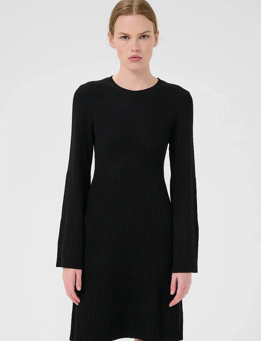 Gestuz - AntaliGZ wool short dress NOOS - strickkleider - black - 0