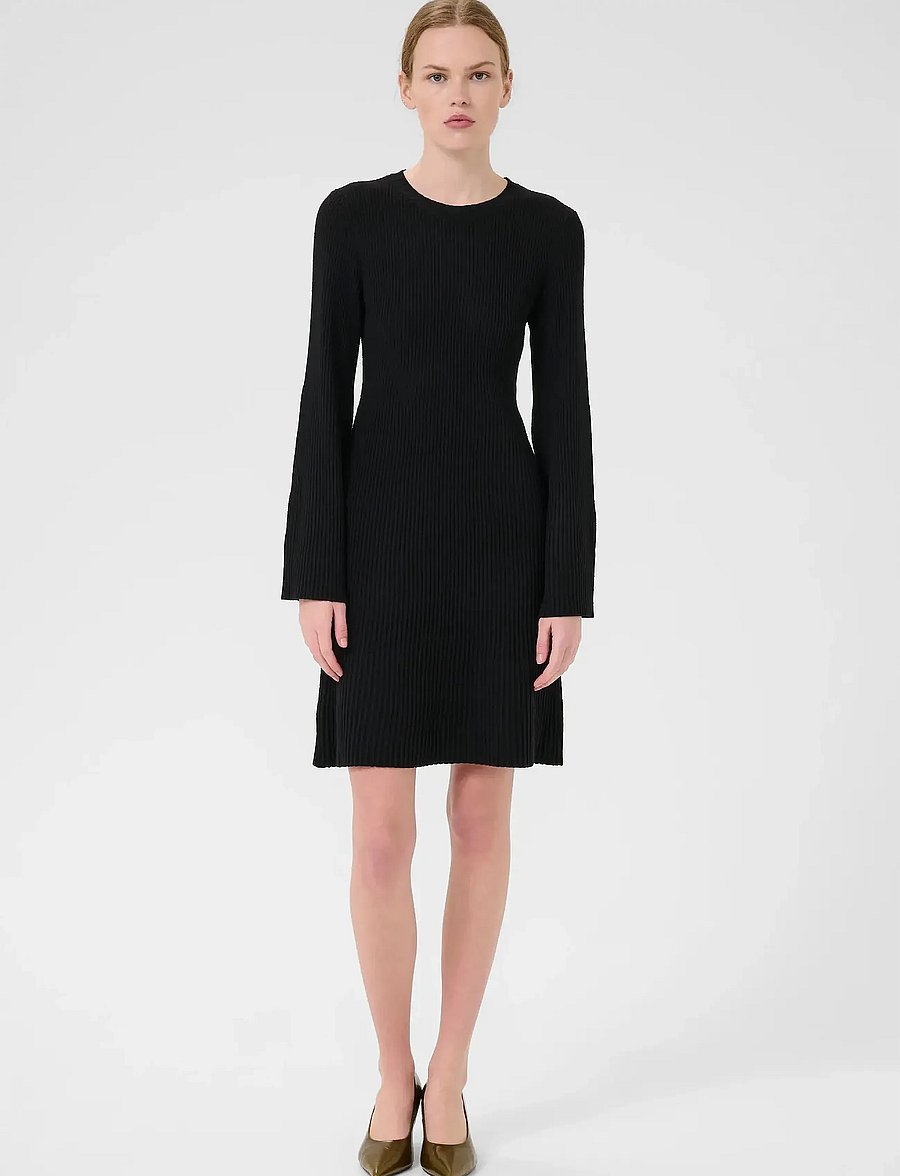 Gestuz - AntaliGZ wool short dress NOOS - strickkleider - black - 3