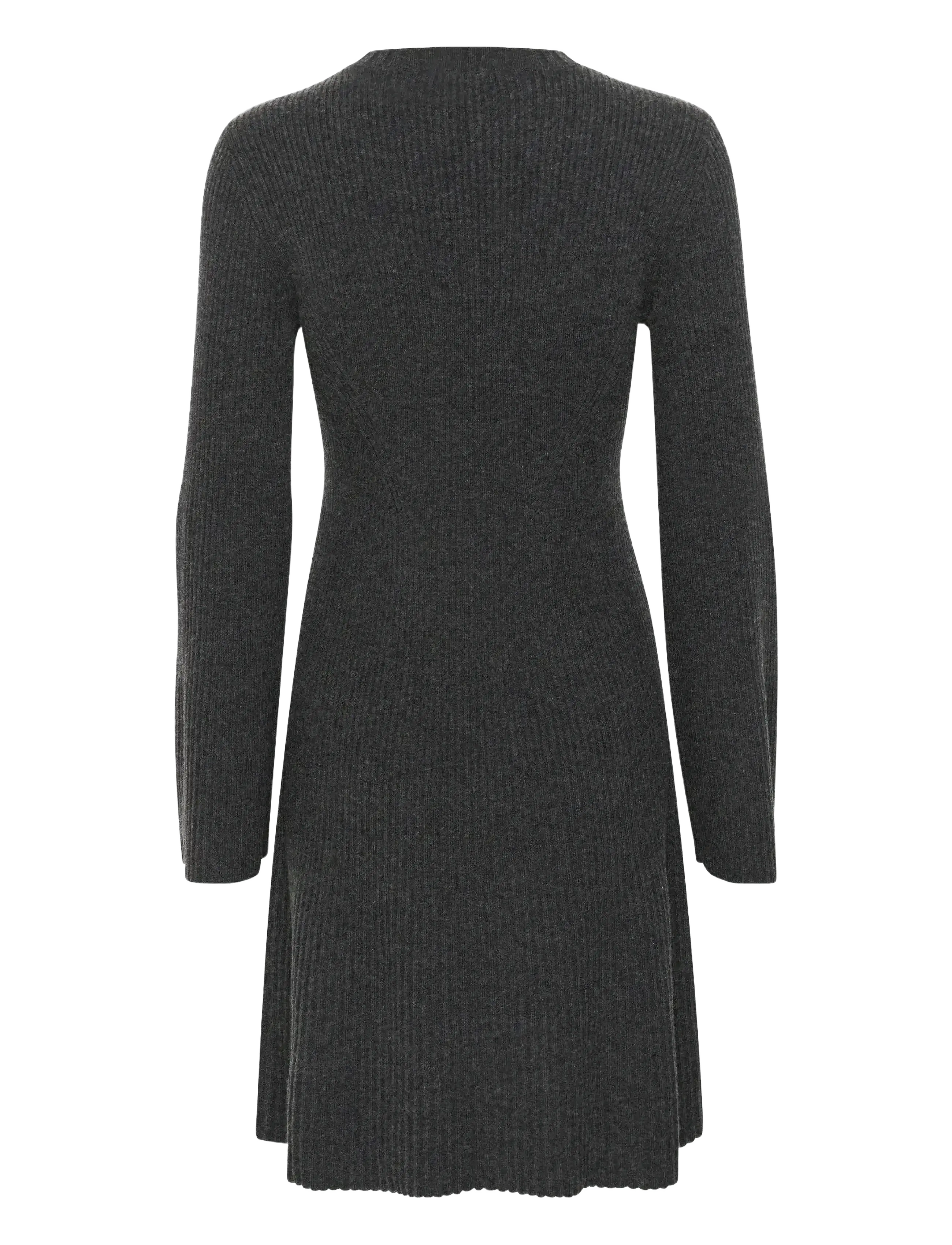 Gestuz - AntaliGZ wool short dress NOOS - prjónaðir kjólar - charcoal melange - 2