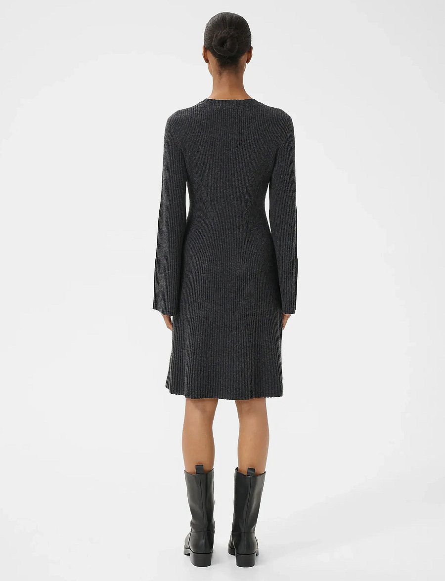 Gestuz - AntaliGZ wool short dress NOOS - strickkleider - charcoal melange - 4