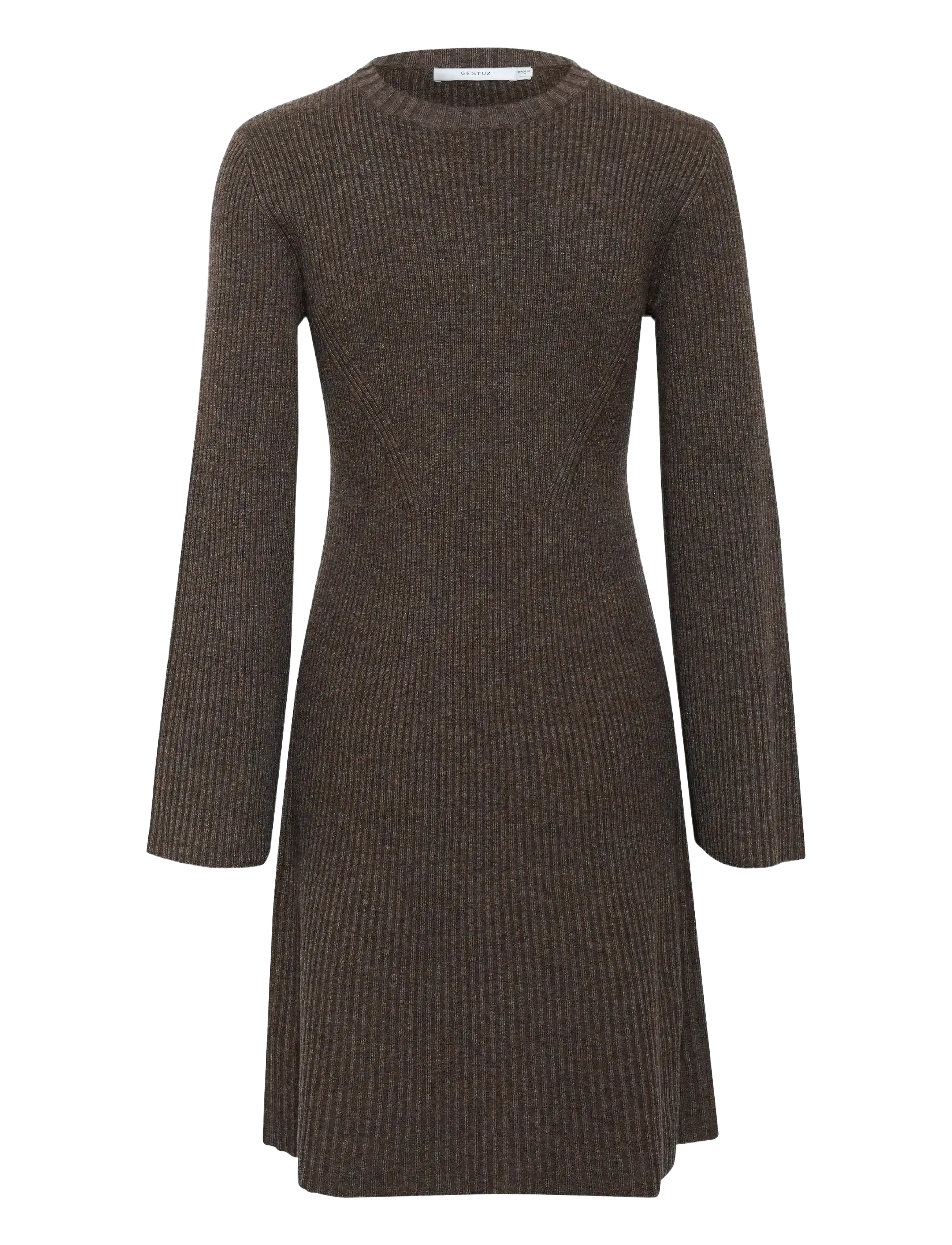 Gestuz AntaliGZ wool short dress NOOS - Korte kjoler - CHESTNUT MELANGE / brown