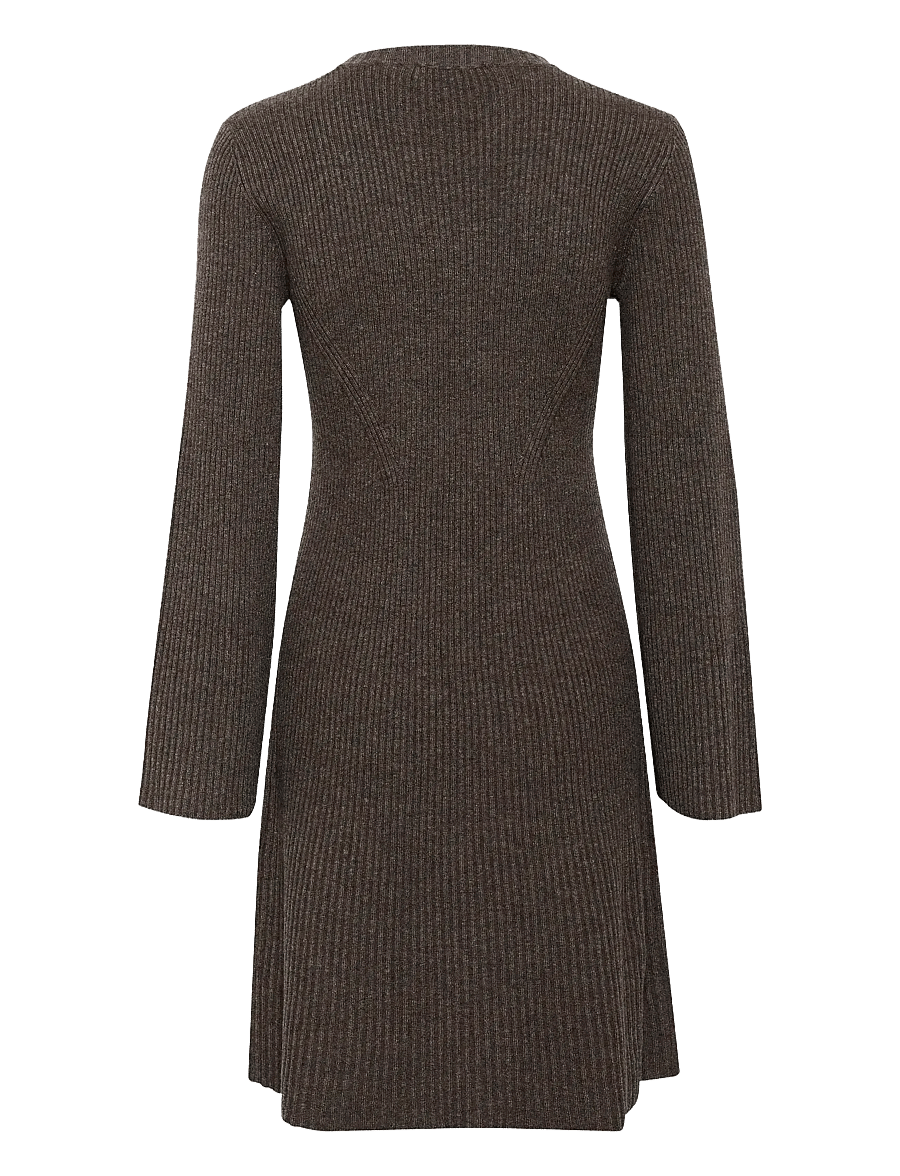 Gestuz - AntaliGZ wool short dress NOOS - strickkleider - chestnut melange - 2