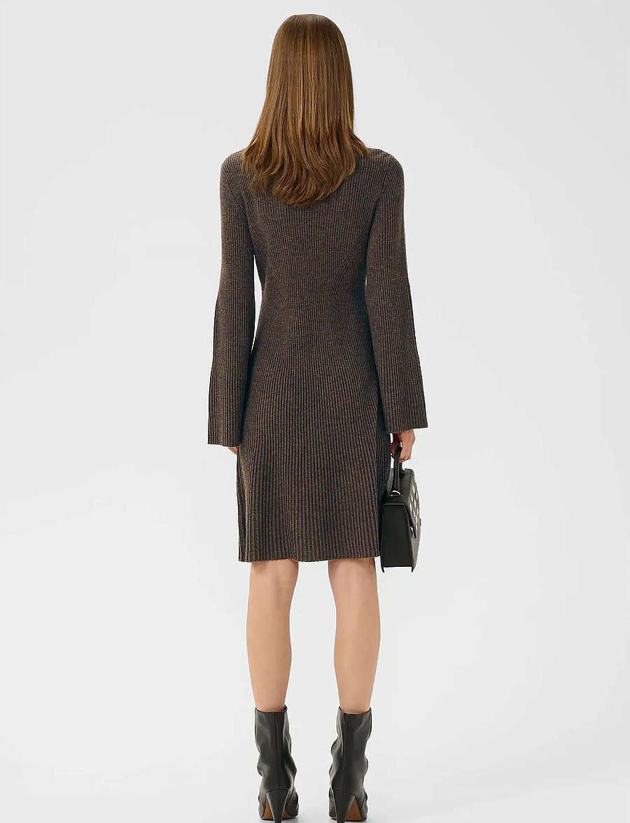 Gestuz - AntaliGZ wool short dress NOOS - megztos suknelės - chestnut melange - 4