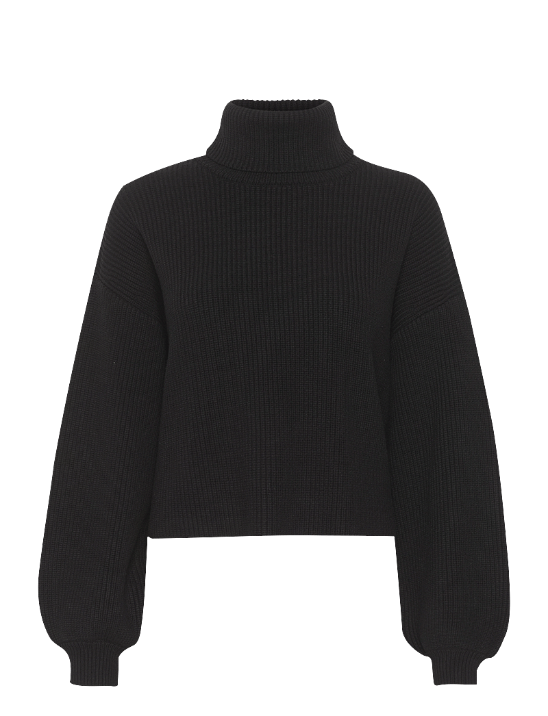 Gestuz - MebaGZ short pullover - rullekraver - black - 1