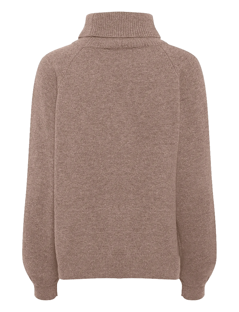Gestuz - ManziGZ wool rollneck NOOS - polotröjor - chestnut melange - 2