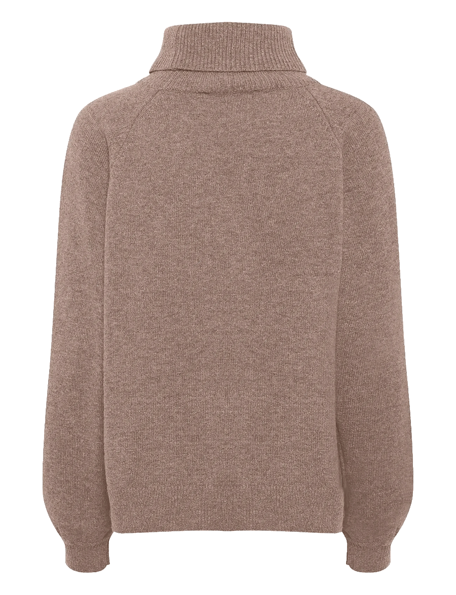 Gestuz - ManziGZ wool rollneck NOOS - polotröjor - chestnut melange - 2
