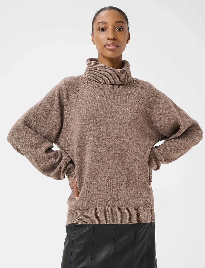 Gestuz - ManziGZ wool rollneck NOOS - polotröjor - chestnut melange - 0