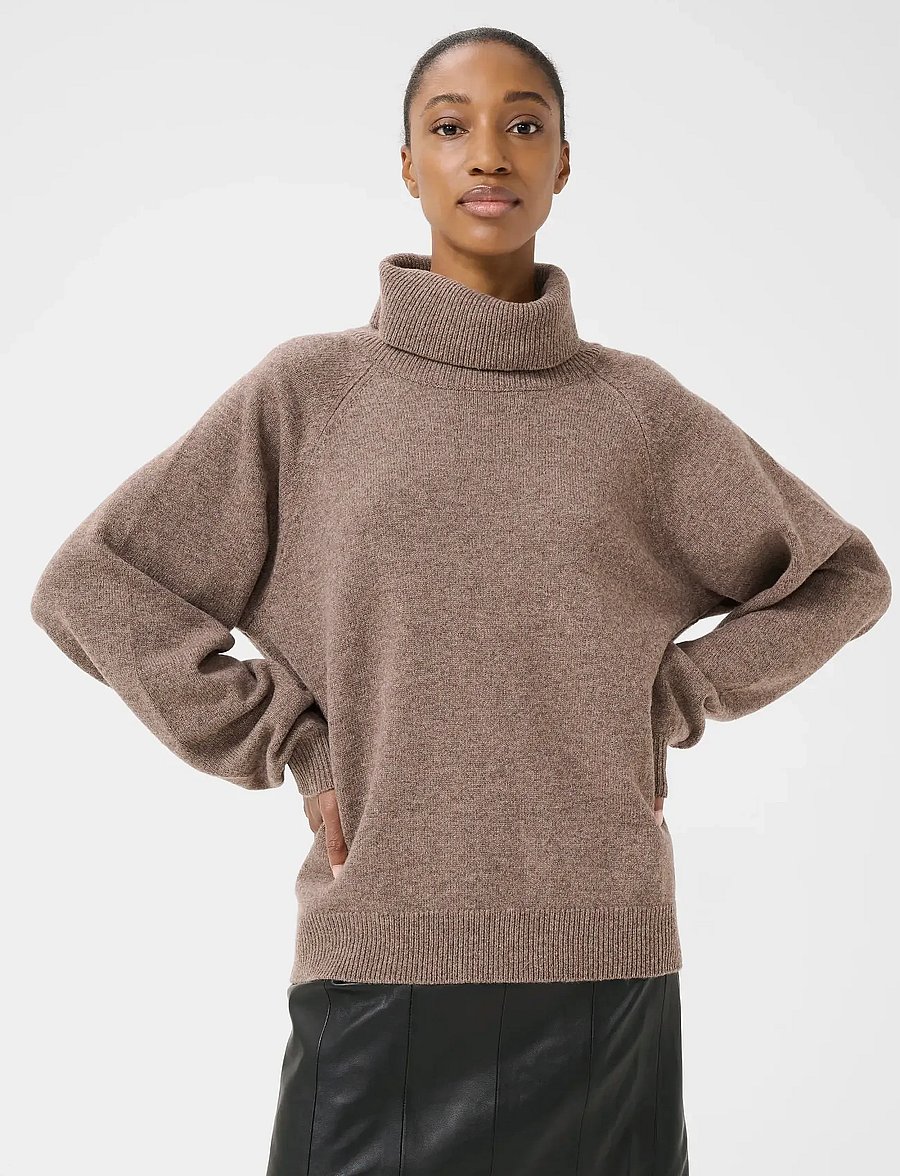 Gestuz - ManziGZ wool rollneck NOOS - polotröjor - chestnut melange - 0