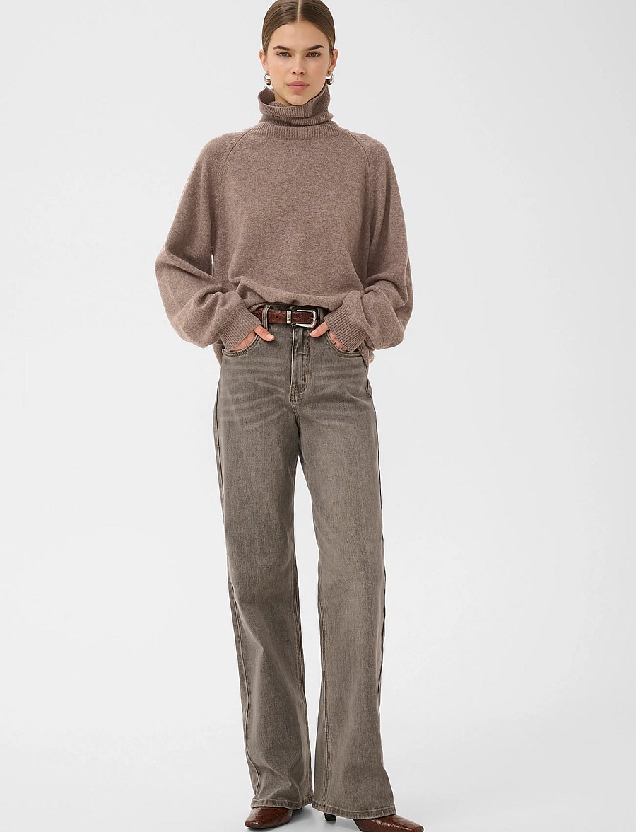 Gestuz - ManziGZ wool rollneck NOOS - polotröjor - chestnut melange - 5