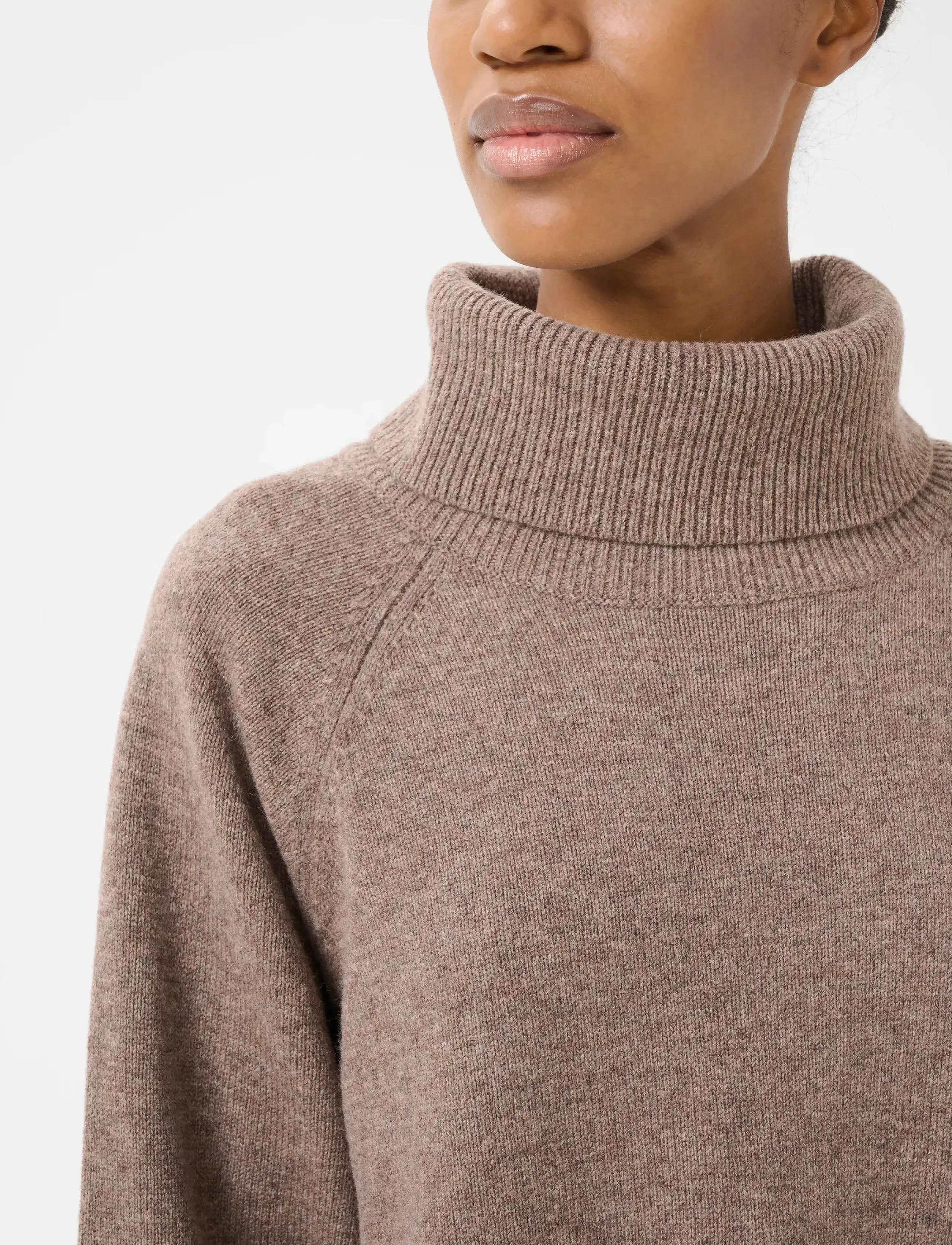 Gestuz - ManziGZ wool rollneck NOOS - pologenser - chestnut melange - 5