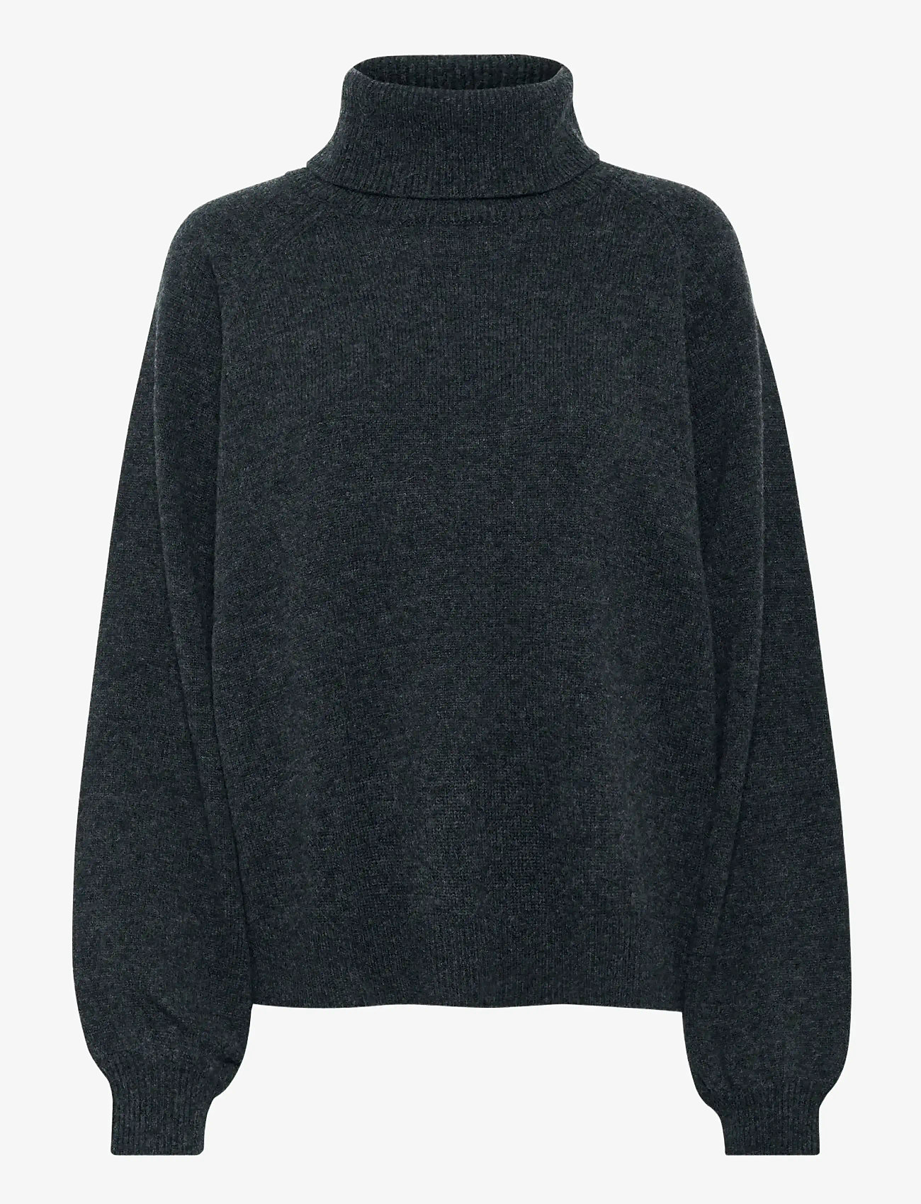 Gestuz - ManziGZ wool rollneck - pulls à col roulé - deep graphite melange - 1