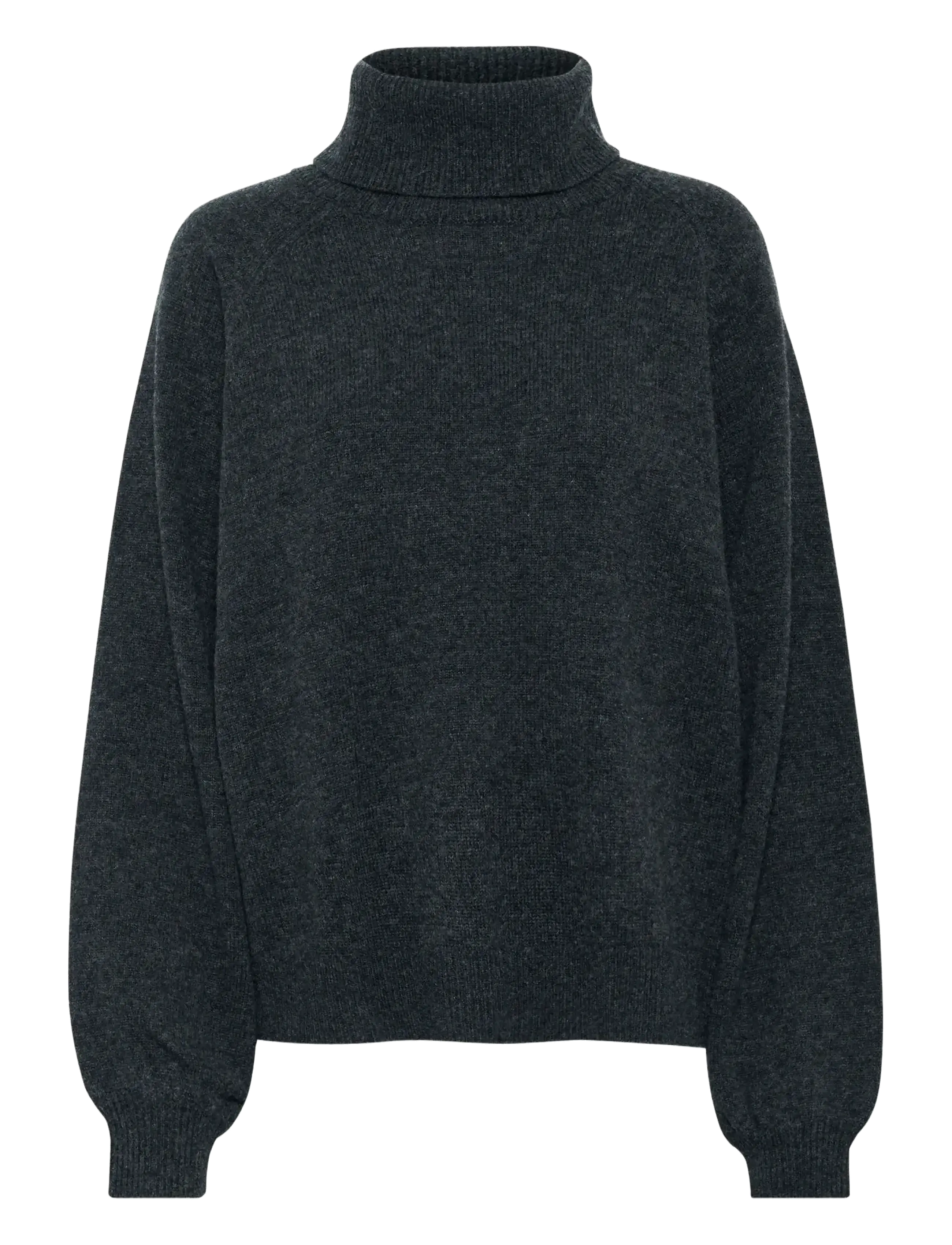 Gestuz ManziGZ wool rollneck NOOS - Stickat - DEEP GRAPHITE MELANGE / grey