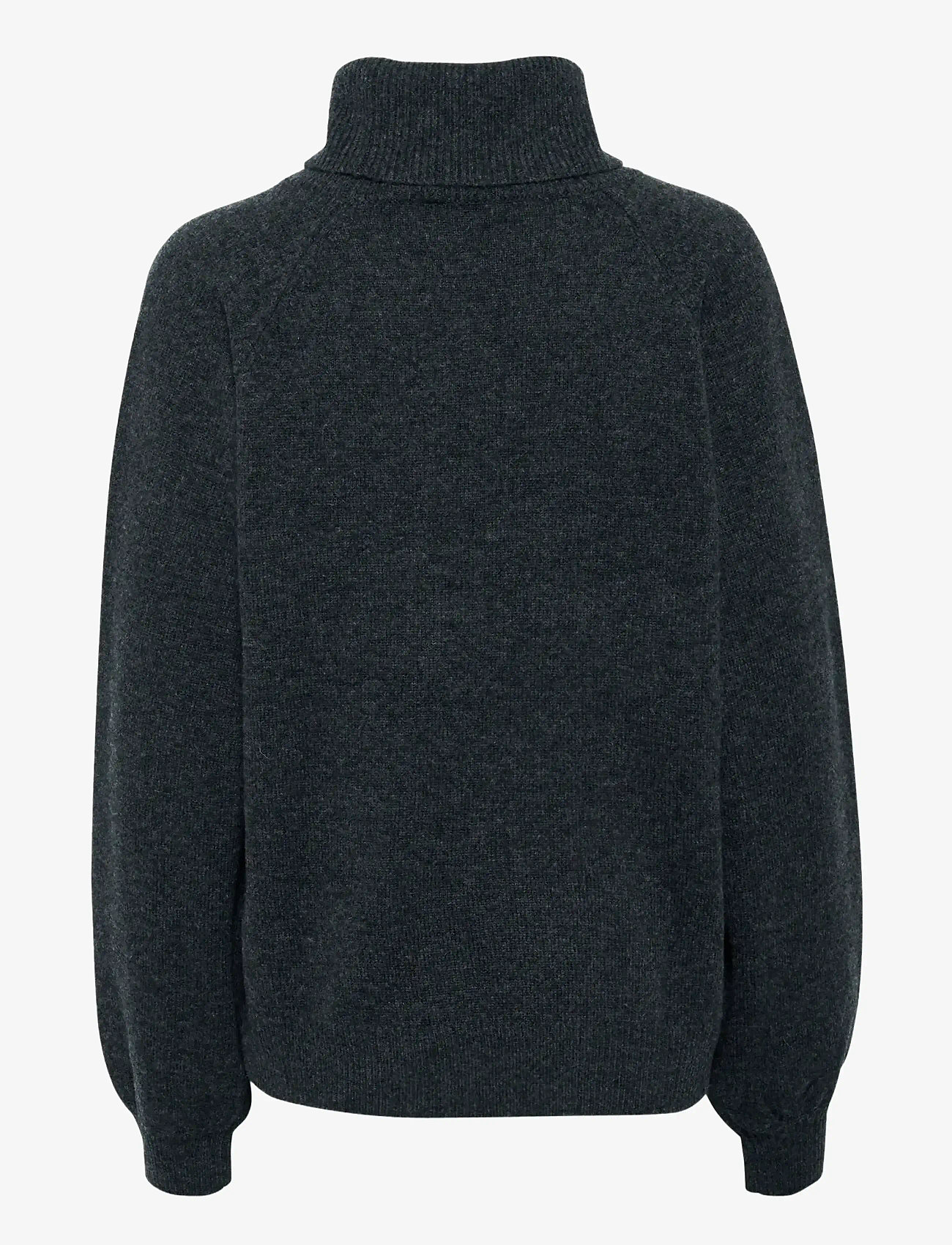 Gestuz - ManziGZ wool rollneck - pulls à col roulé - deep graphite melange - 2