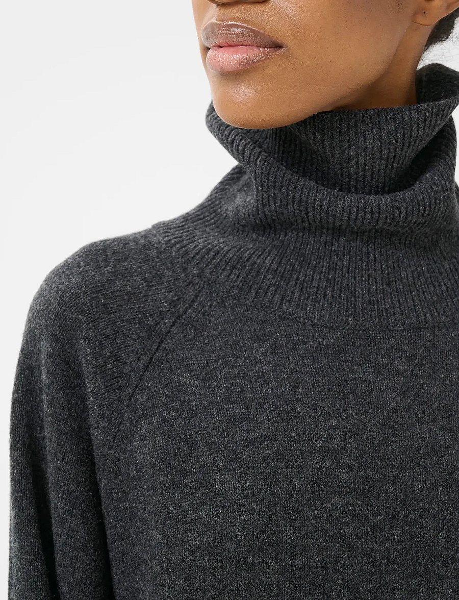 Gestuz - ManziGZ wool rollneck NOOS - pologenser - deep graphite melange - 5