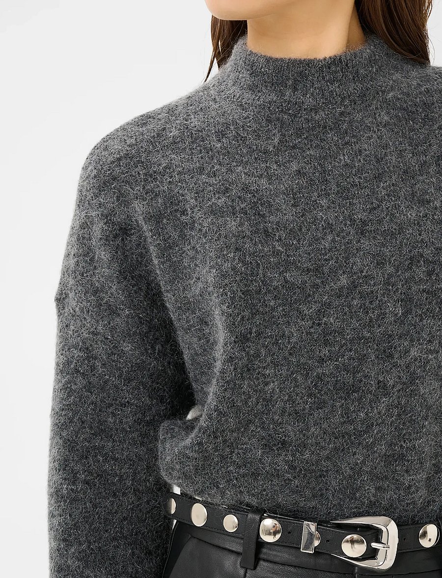 Gestuz - DebbieGZ pullover NOOS - gebreide truien - charcoal melange - 5