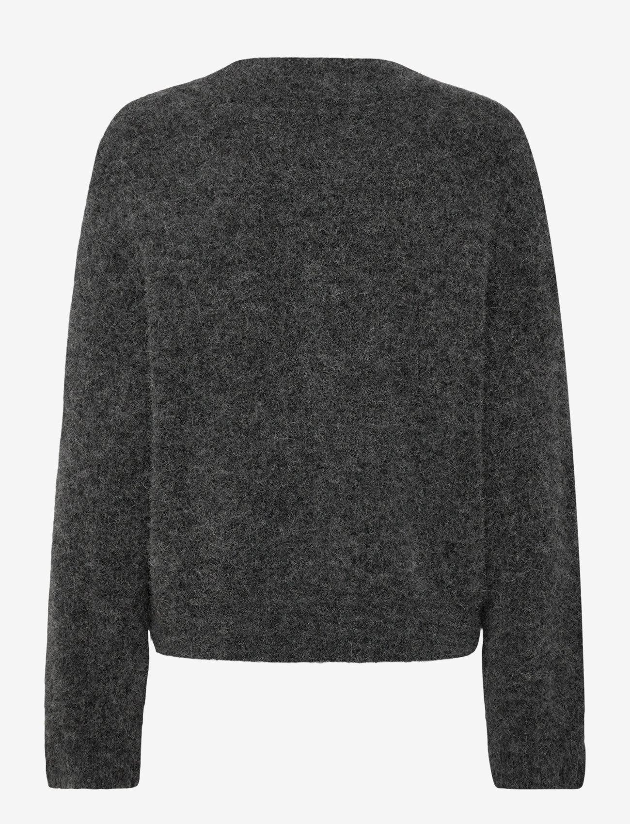 Gestuz - AlphaGZ V-neck - stickade tröjor - charcoal melange - 1