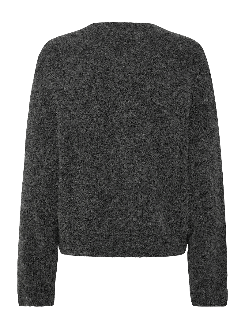 Gestuz - AlphaGZ V-neck - pullover - charcoal melange - 1
