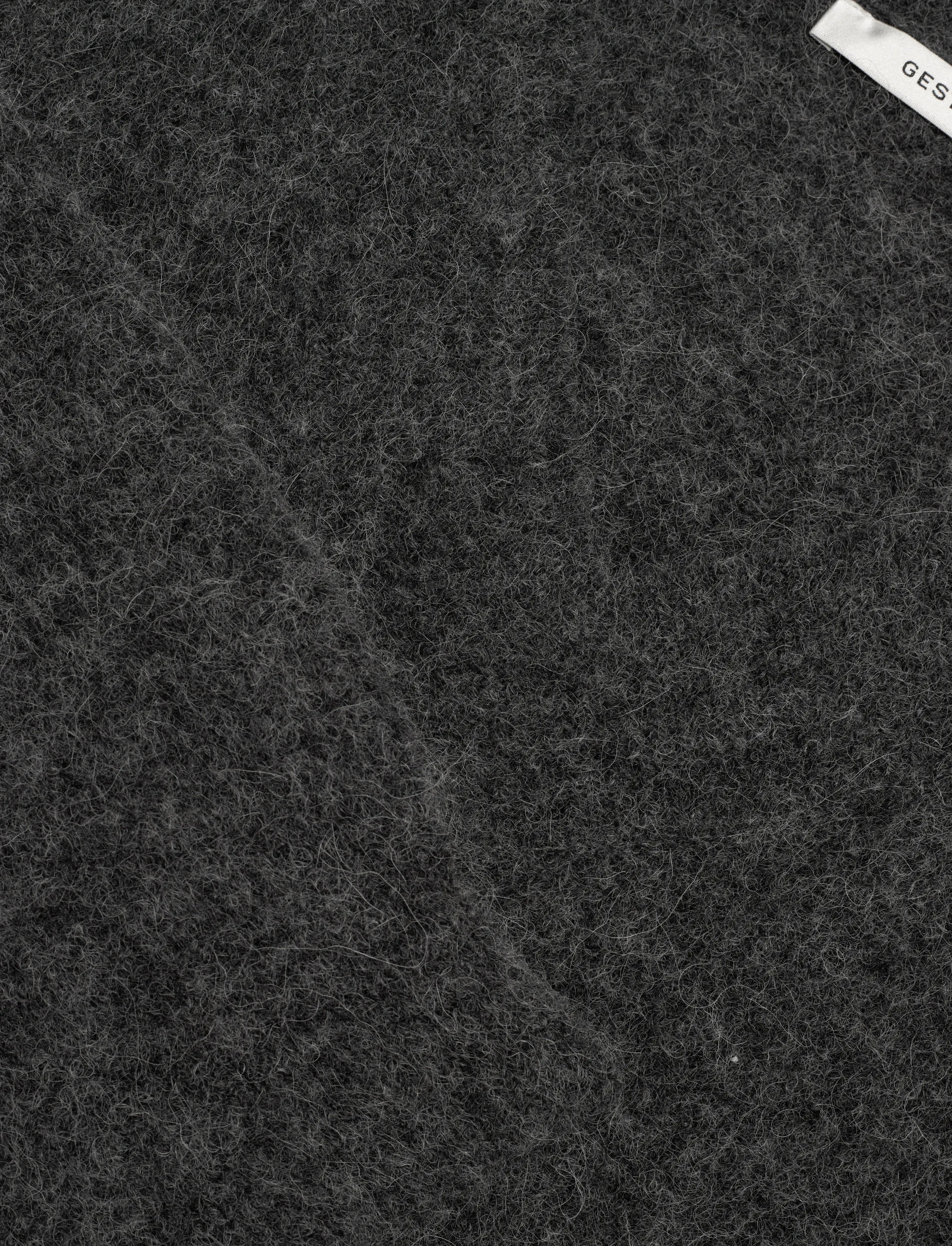 Gestuz - AlphaGZ V-neck - strikkegensere - charcoal melange - 2