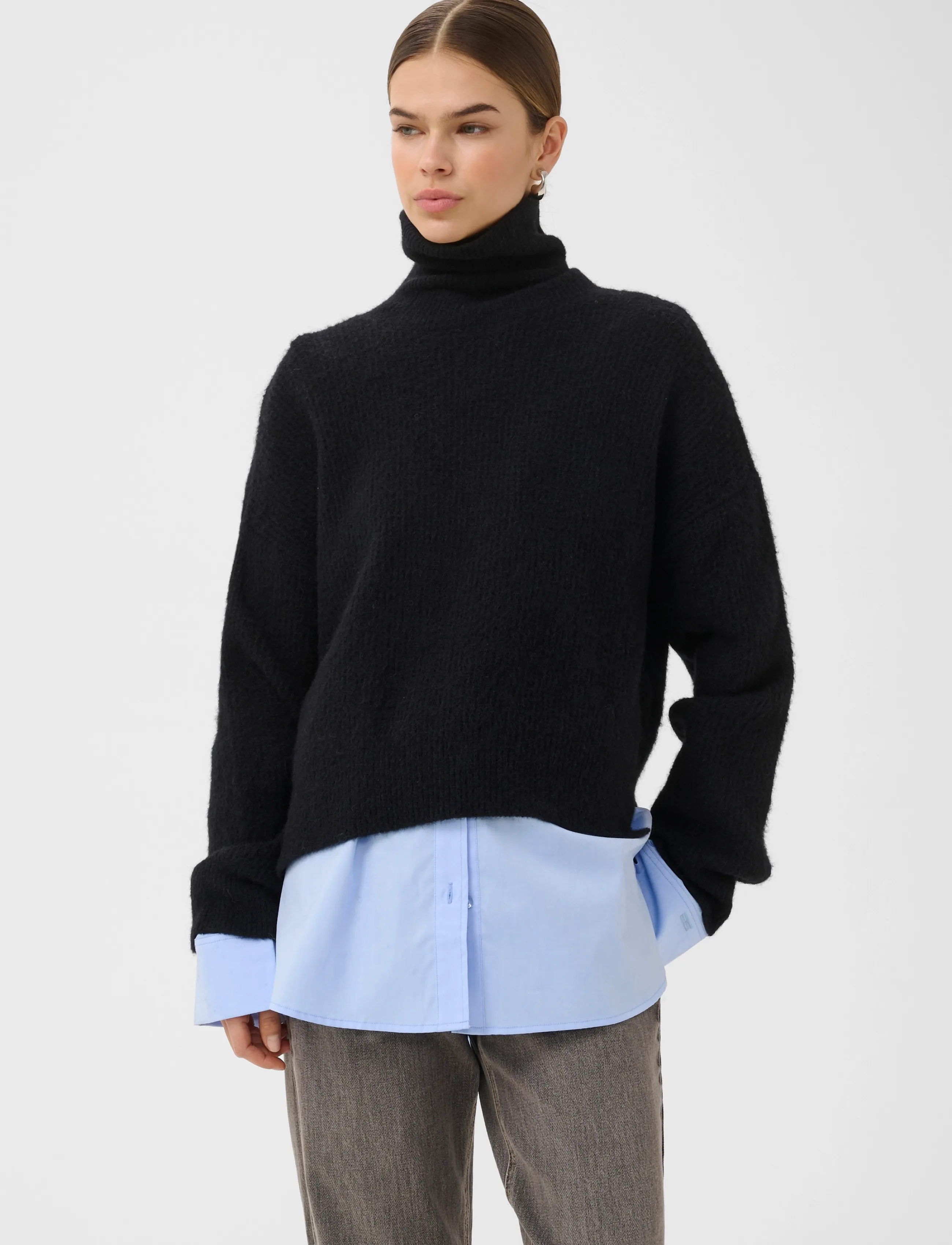 Gestuz - AlphaGZ rollneck NOOS - kõrge kaelusega džemprid - black - 4