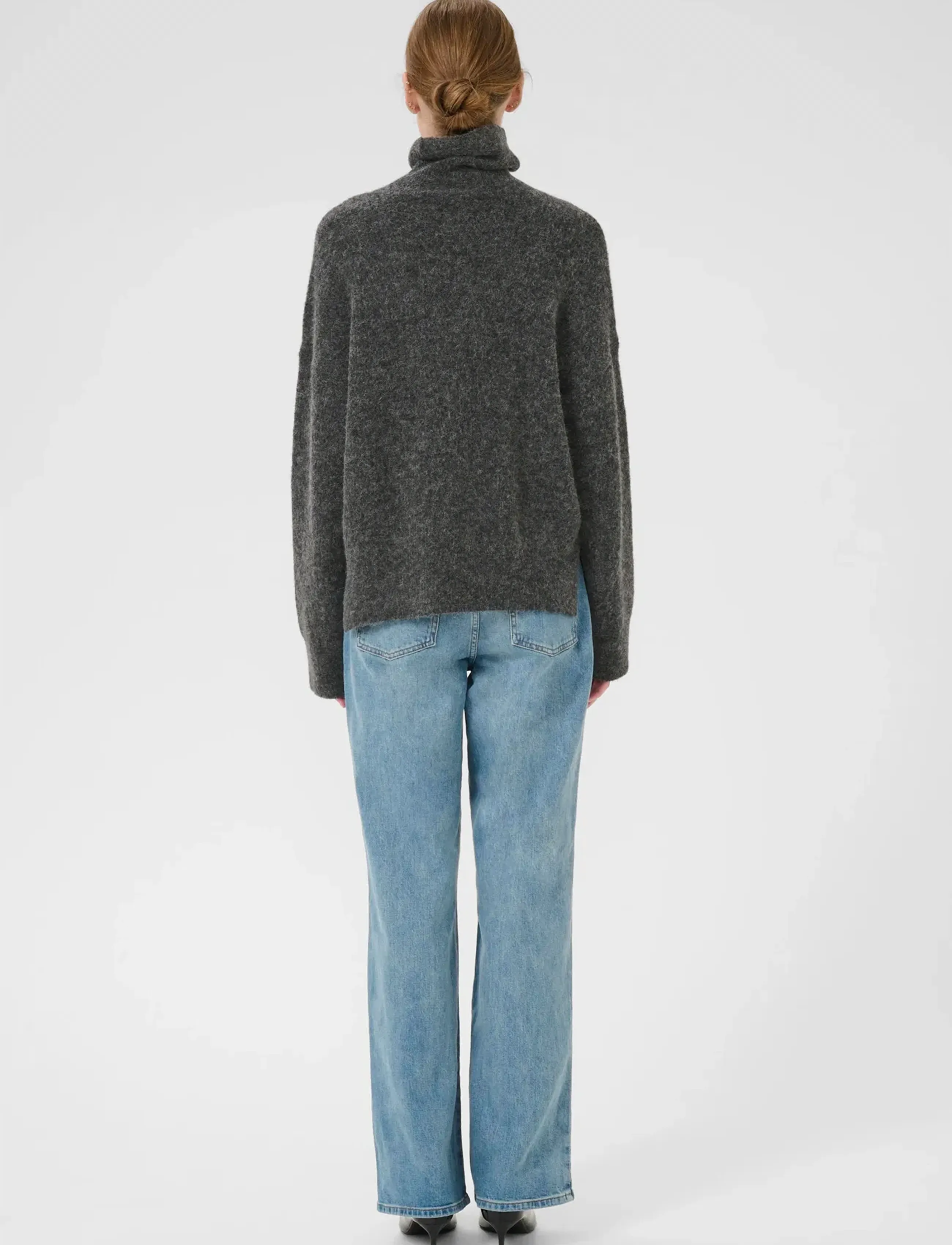 Gestuz - AlphaGZ rollneck NOOS - polotröjor - charcoal melange - 4