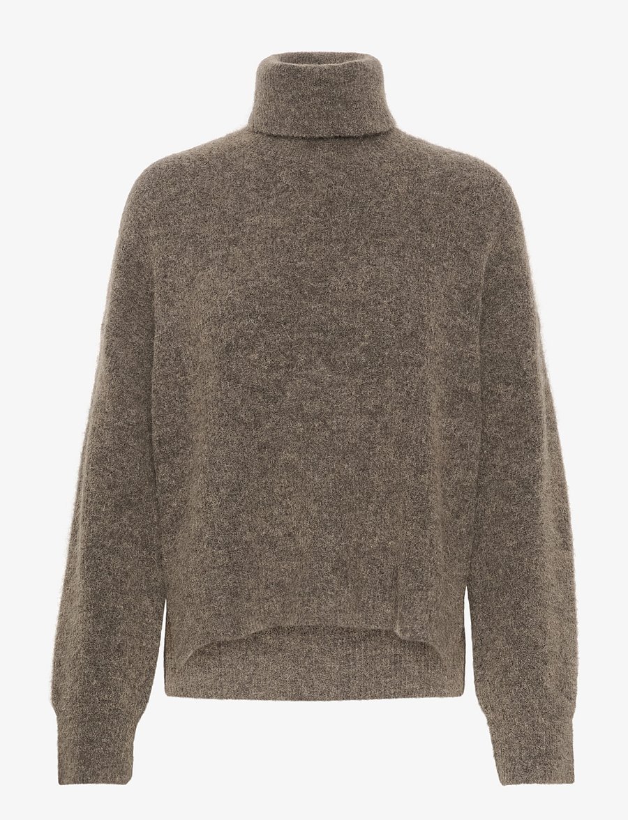 Gestuz - AlphaGZ rollneck NOOS - turtlenecks - dark sand melange - 1