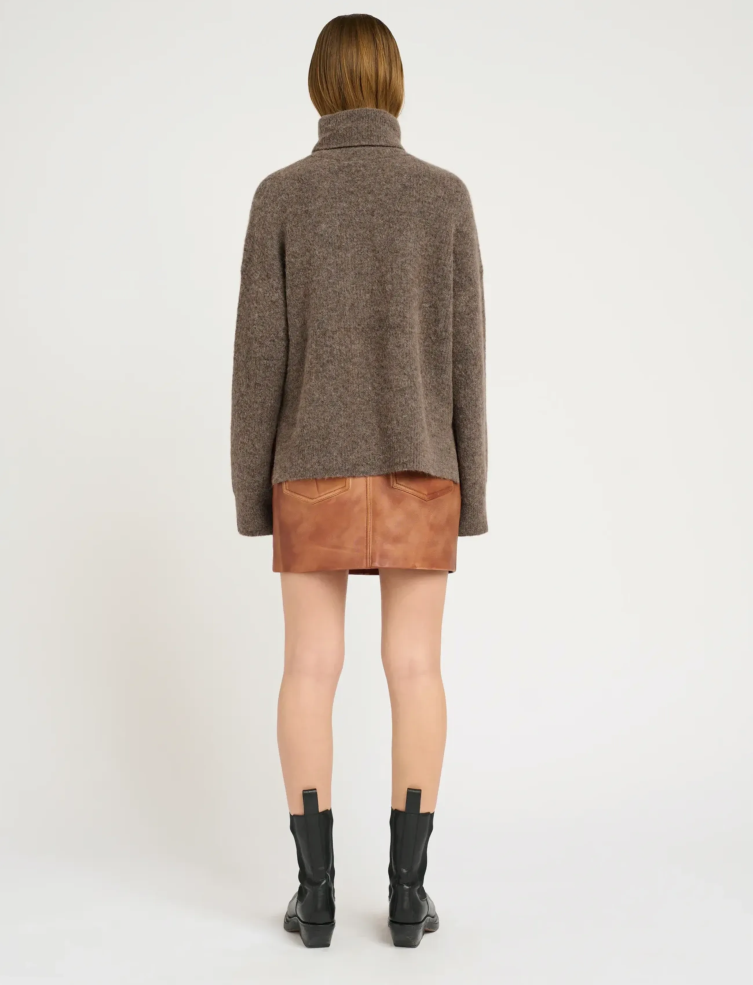 Gestuz - AlphaGZ rollneck NOOS - turtlenecks - dark sand melange - 4