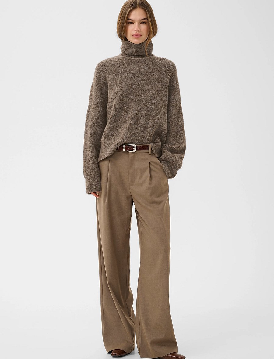 Gestuz - AlphaGZ rollneck NOOS - turtlenecks - dark sand melange - 5