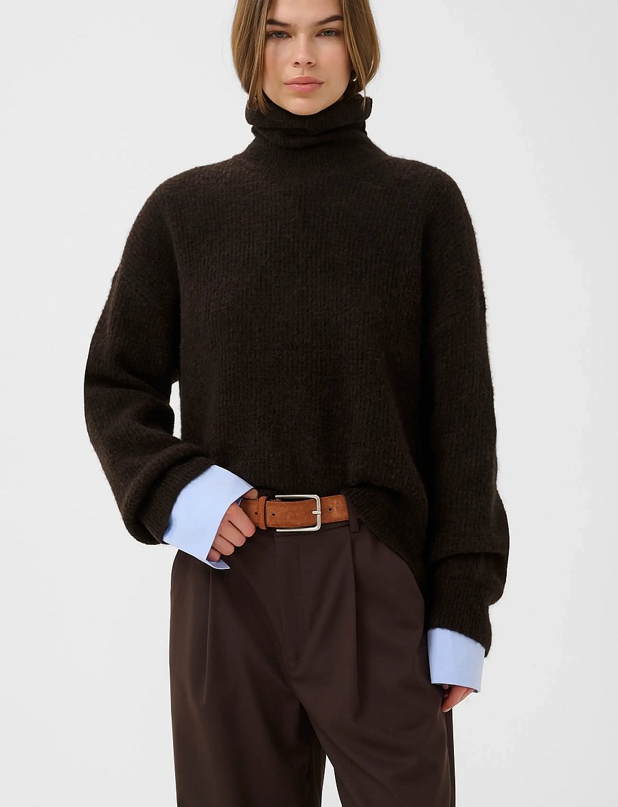 Gestuz - AlphaGZ rollneck NOOS - turtlenecks - ganache melange - 2