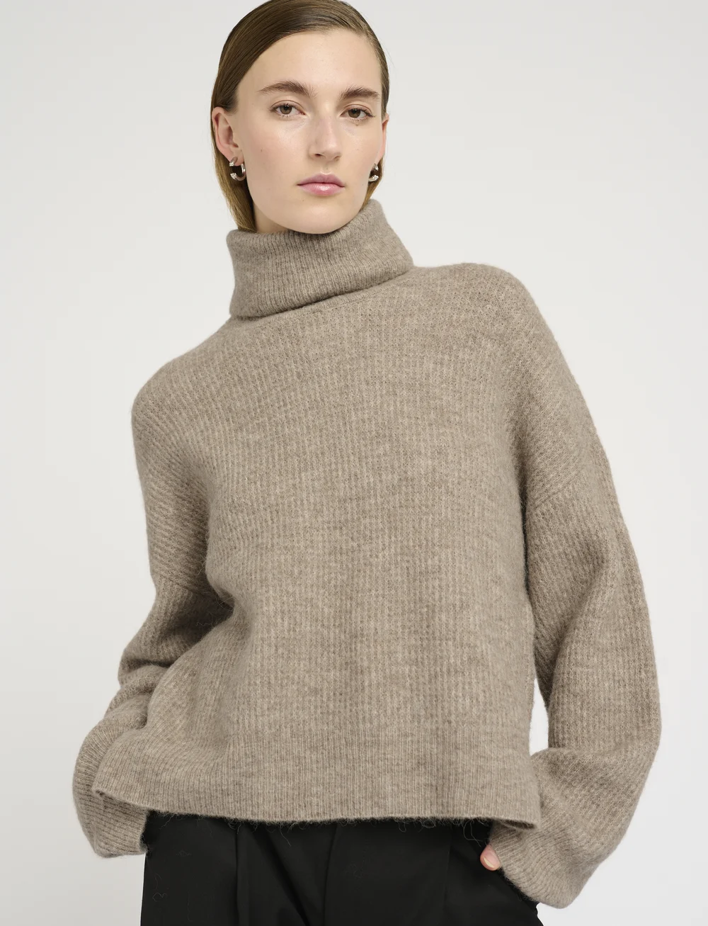 Gestuz - AlphaGZ rollneck NOOS - rullekraver - warm sand melange - 0