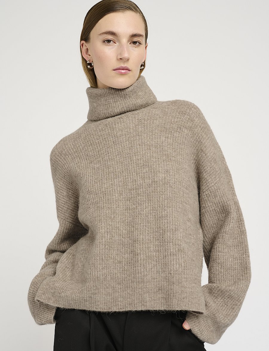 Gestuz - AlphaGZ rollneck NOOS - polotröjor - warm sand melange - 0
