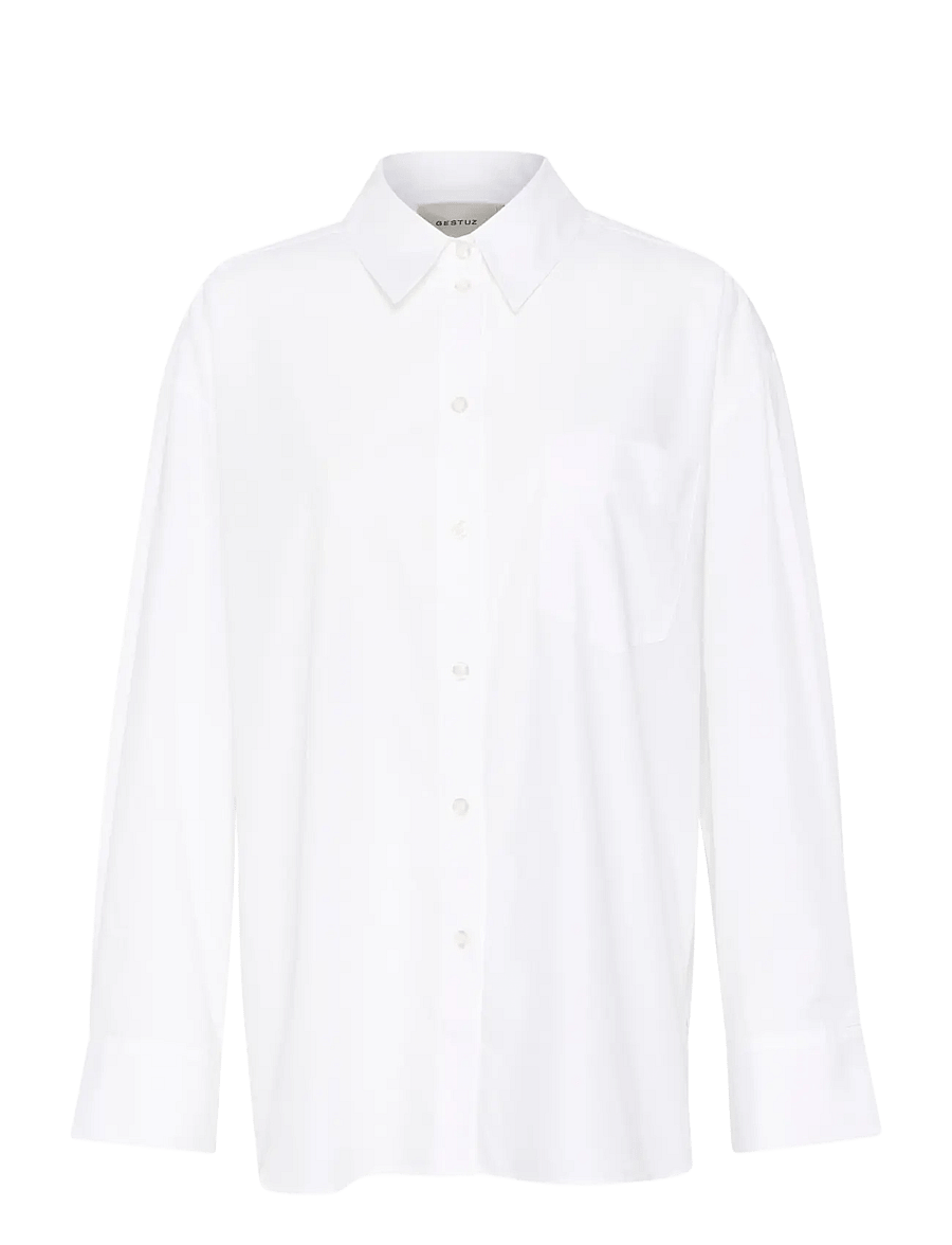 Gestuz - NoelleGZ shirt NOOS - langärmlige hemden - bright white - 1