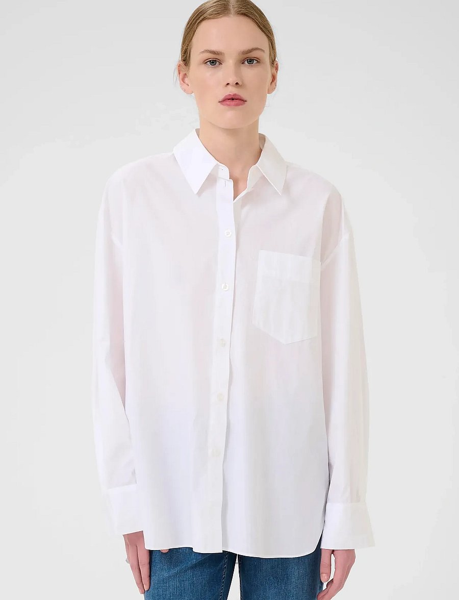 Gestuz - NoelleGZ shirt NOOS - langärmlige hemden - bright white - 0