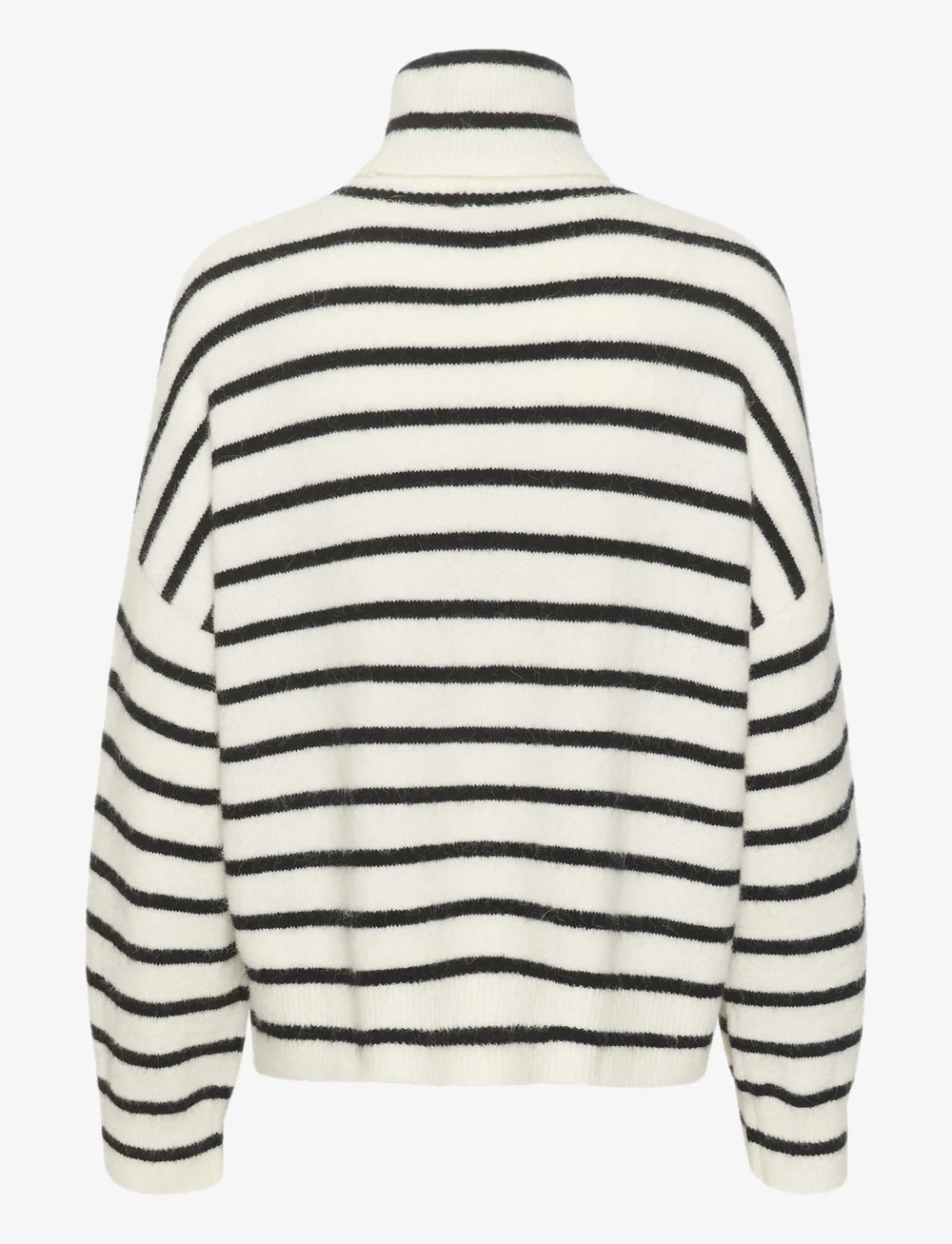 Gestuz - AlphaGZ rollneck striped NOOS - rullekraver - ivory black striped - 2