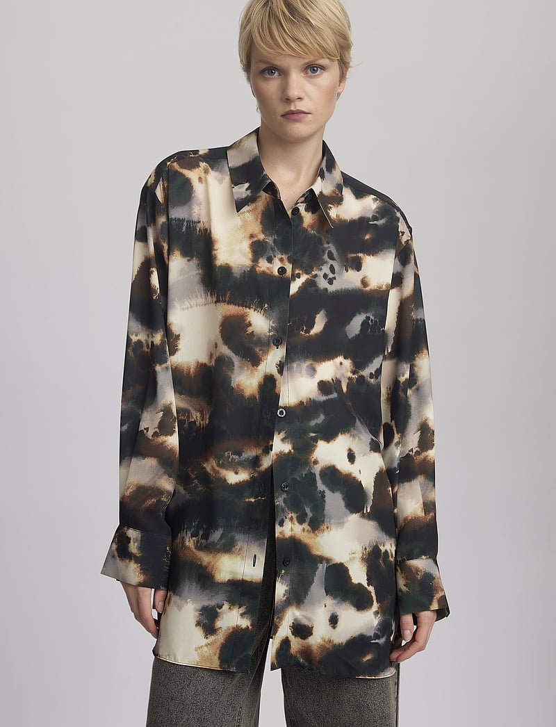 Gestuz - BehkaGZ P LS shirt - brown batic - 0