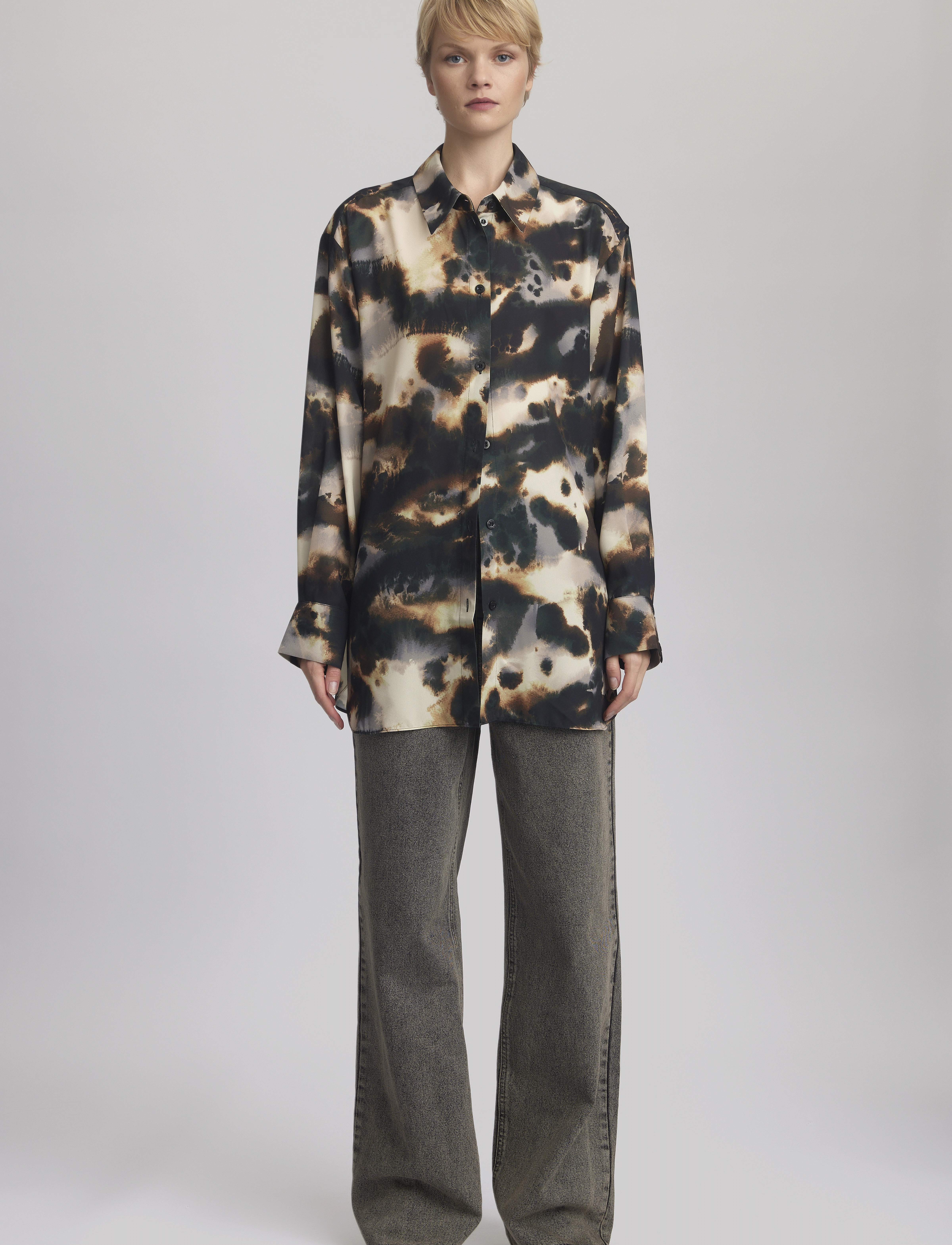 Gestuz - BehkaGZ P LS shirt - brown batic - 3