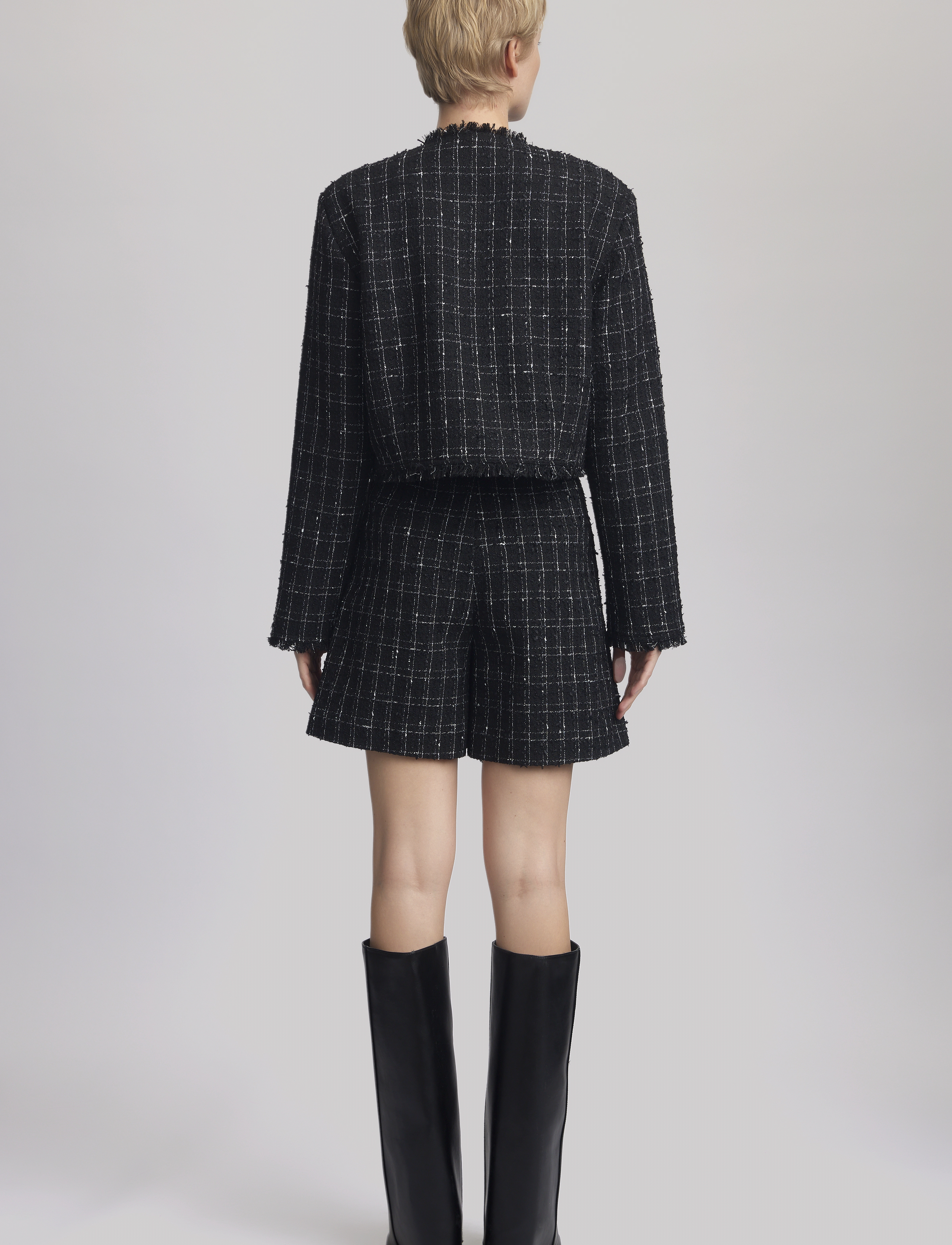 Gestuz - GaellyGZ jacket - bouclés - blacknwhite check - 4
