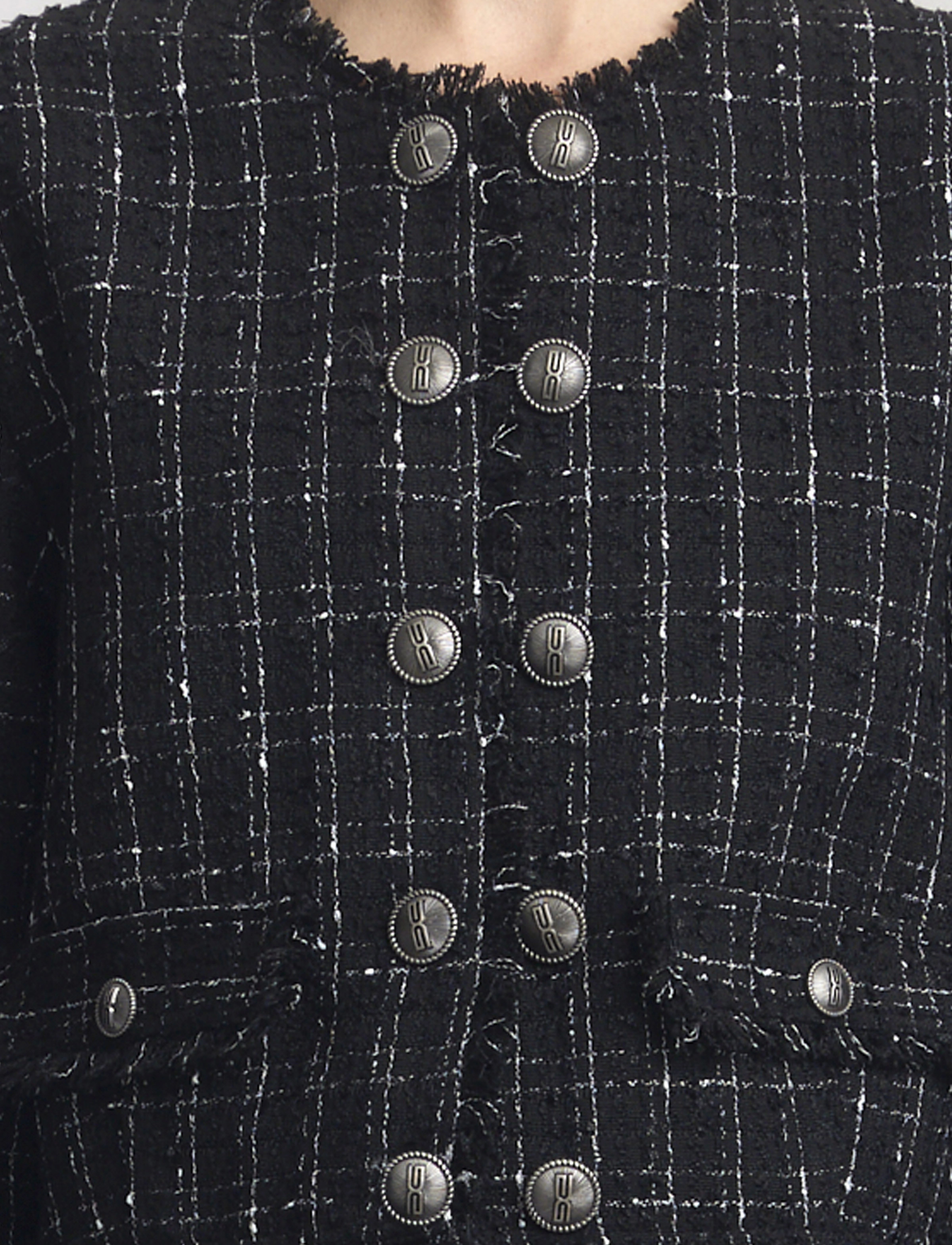 Gestuz - GaellyGZ jacket - bouclés - blacknwhite check - 5
