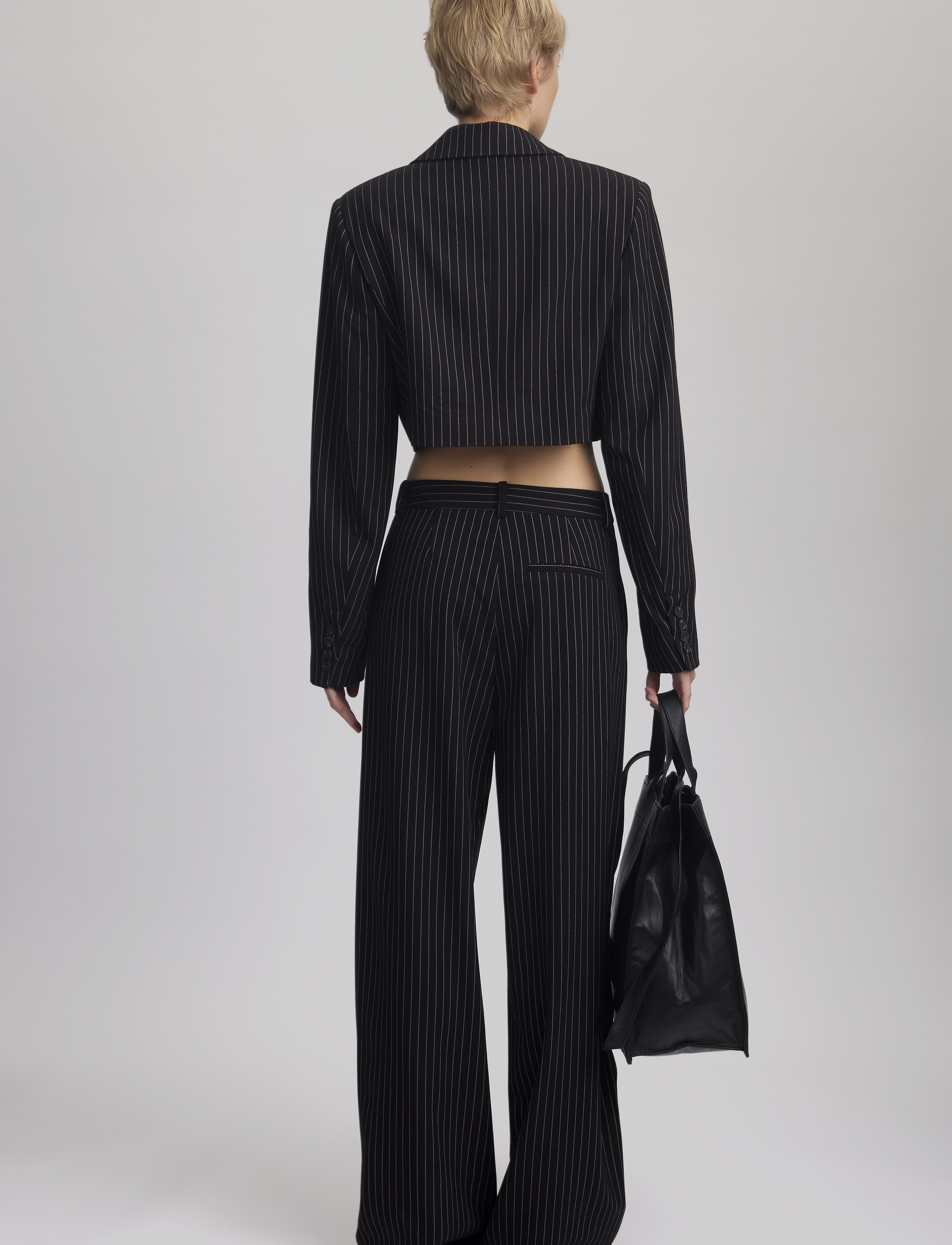 Gestuz - AvanaGZ HW pants - blackpinstripe - 4