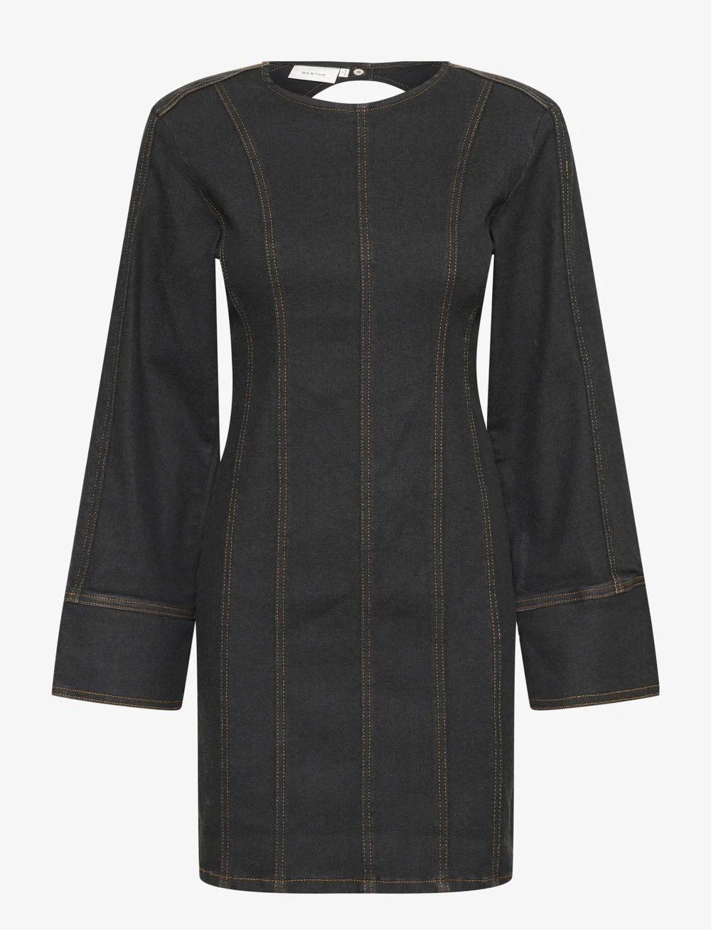 Gestuz - TubinaGZ LS dress - jeanskleider - dark black wash - 1