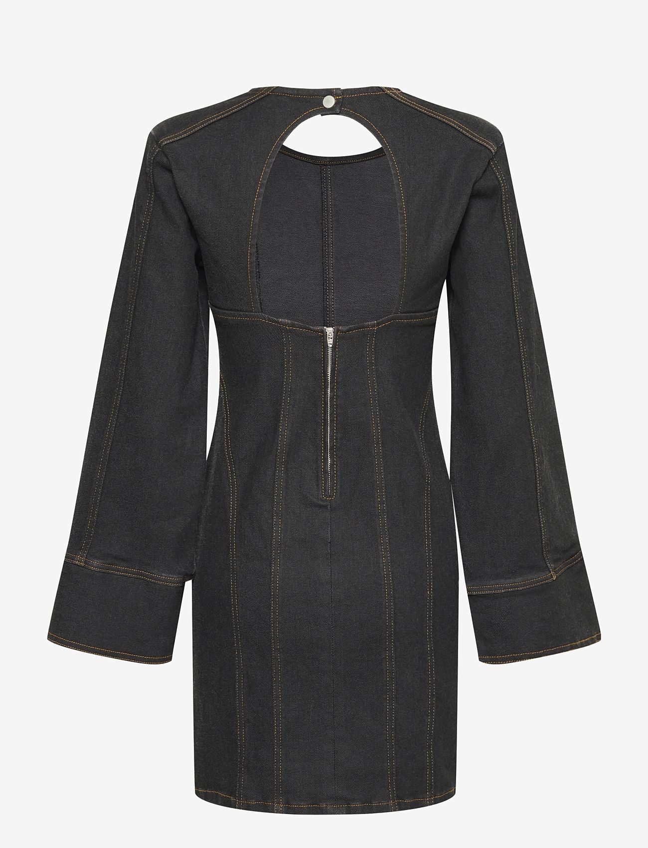 Gestuz - TubinaGZ LS dress - jeansklänningar - dark black wash - 2