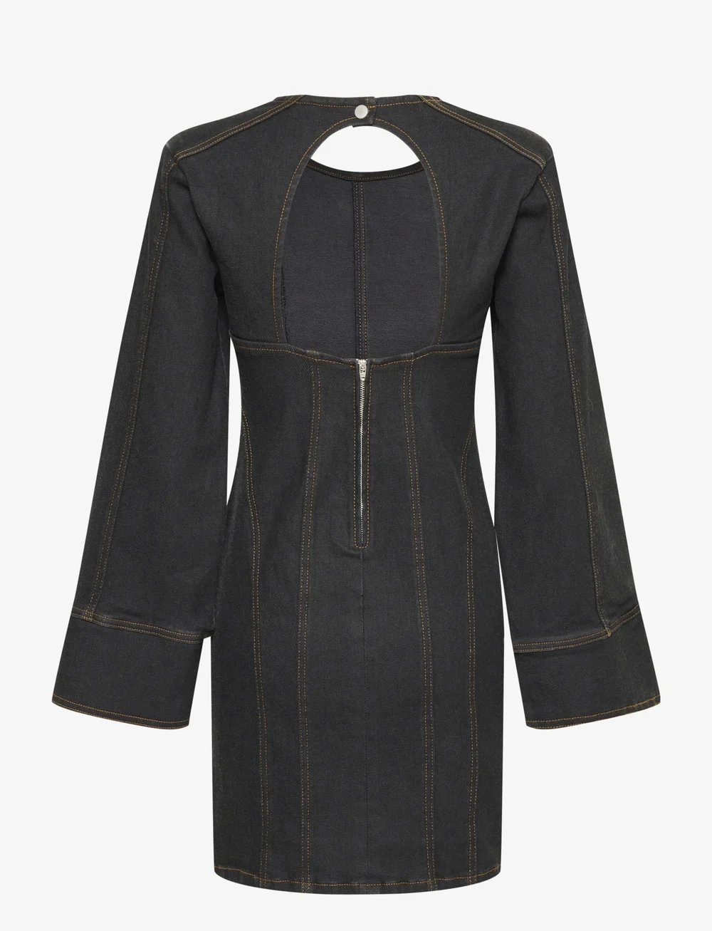 Gestuz - TubinaGZ LS dress - jeanskleider - dark black wash - 2