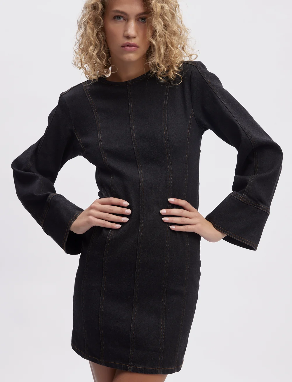 Gestuz - TubinaGZ LS dress - jeanskleider - dark black wash - 0